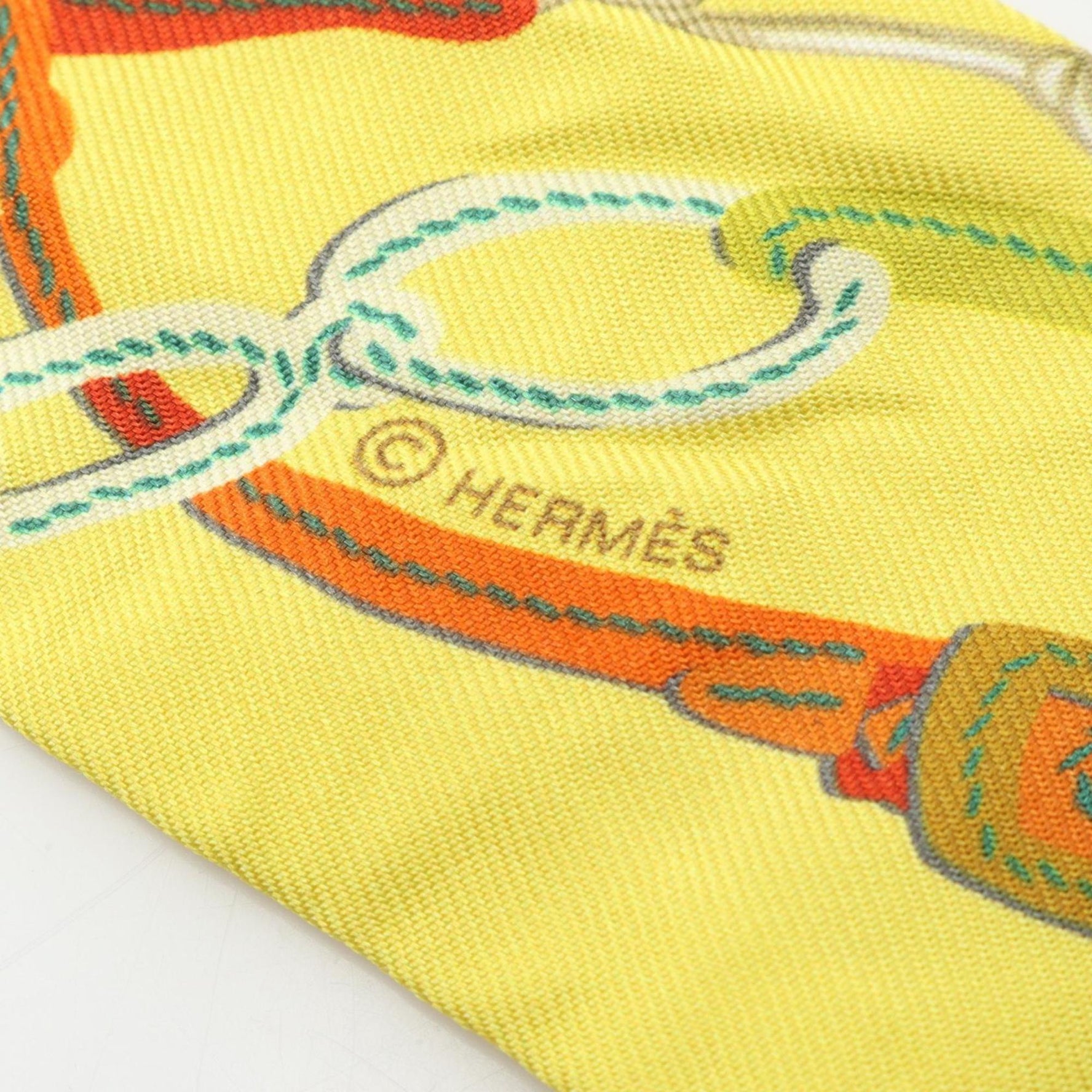Hermes Hermès Twilly BRIDES de GALA Silk Scarf in Multicolored Yellow
