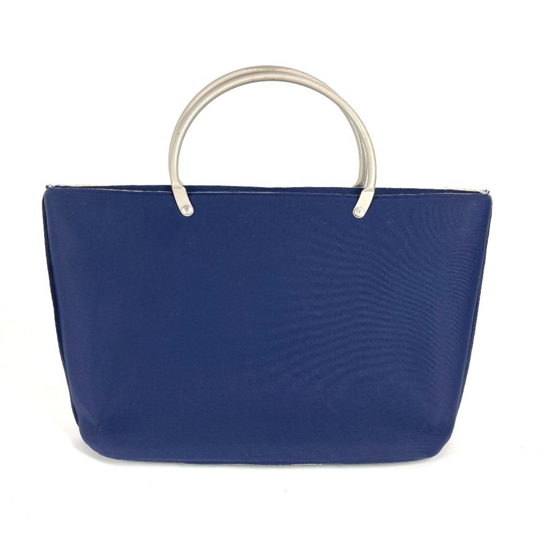 CHANEL Metal Handle Bag Tote Handbag Polyamide