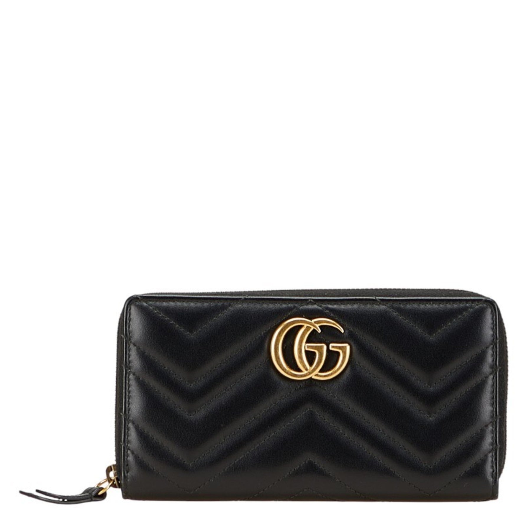 Gucci GG Marmont Long Wallet with Round Zipper, Leather