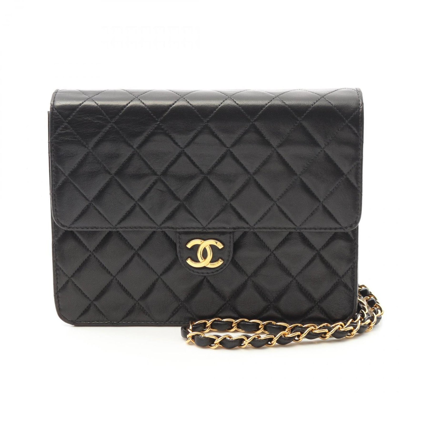 CHANEL Matelasse Single Flap Shoulder Bag Lambskin (Sheepskin)