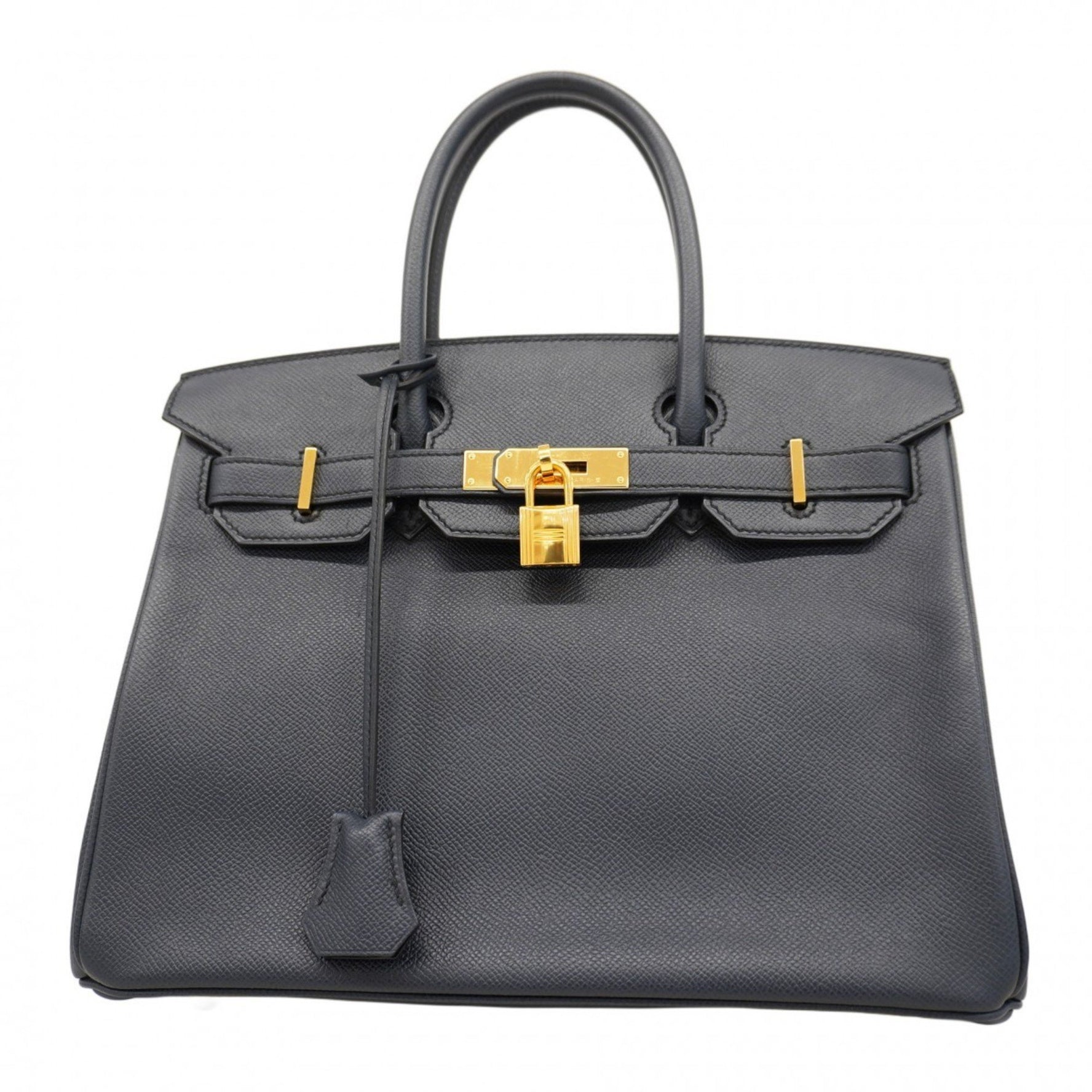 Hermes Hermès Birkin 30 Handbag, Epsom Leather, Blue Indigo, A Stamp, Women's, P1535345