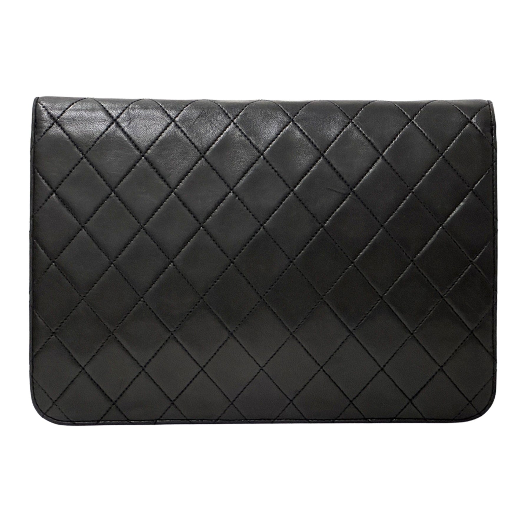 CHANEL Matelasse Shoulder Bag, Lambskin, with Chain, Gold Hardware, and Coco Mark