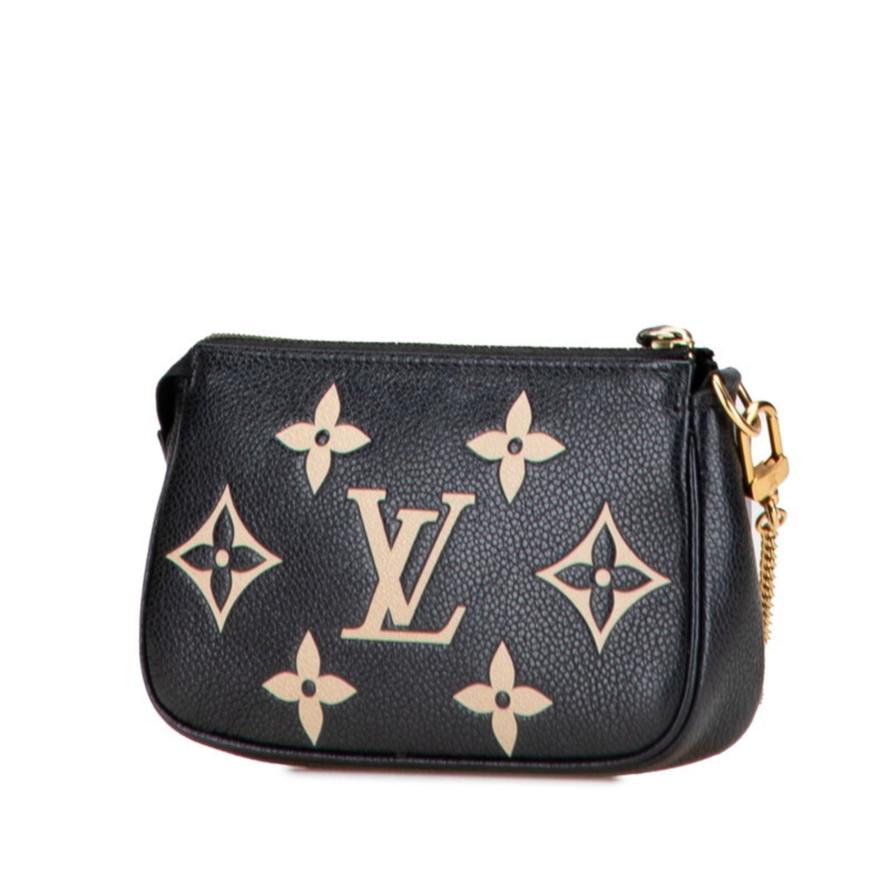 Louis Vuitton Monogram Empreinte Mini Pochette Accessoires Chain Pouch Noir Black Leather LOUIS VUITTON
