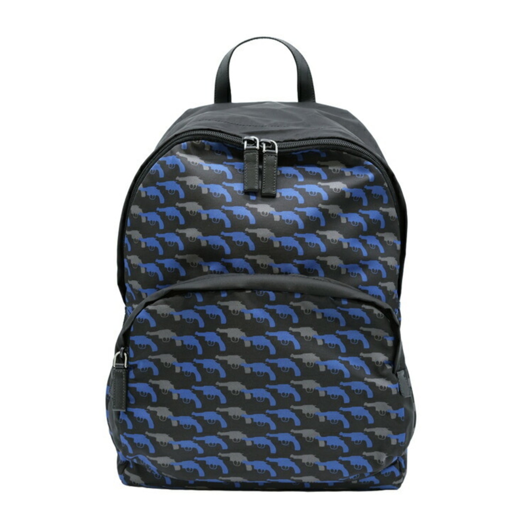 PRADA Pistol Backpack Rucksack Nylon Black Blue