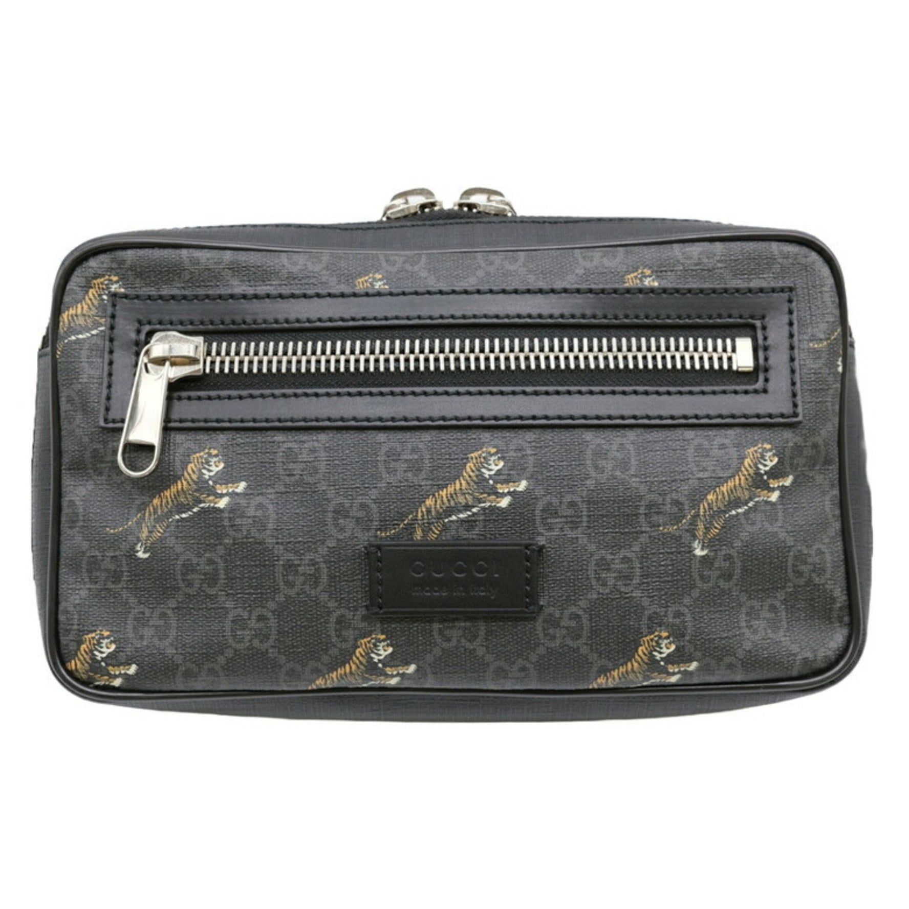 GUCCI GG Supreme Tiger Belt Bag Body Waist Pouch Canvas