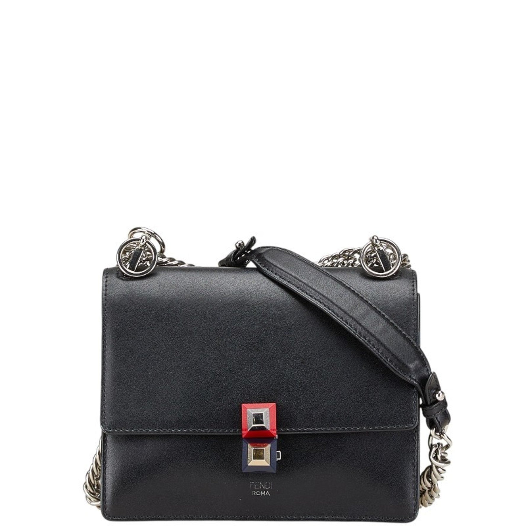 FENDI Canay Small Chain Shoulder Bag Leather