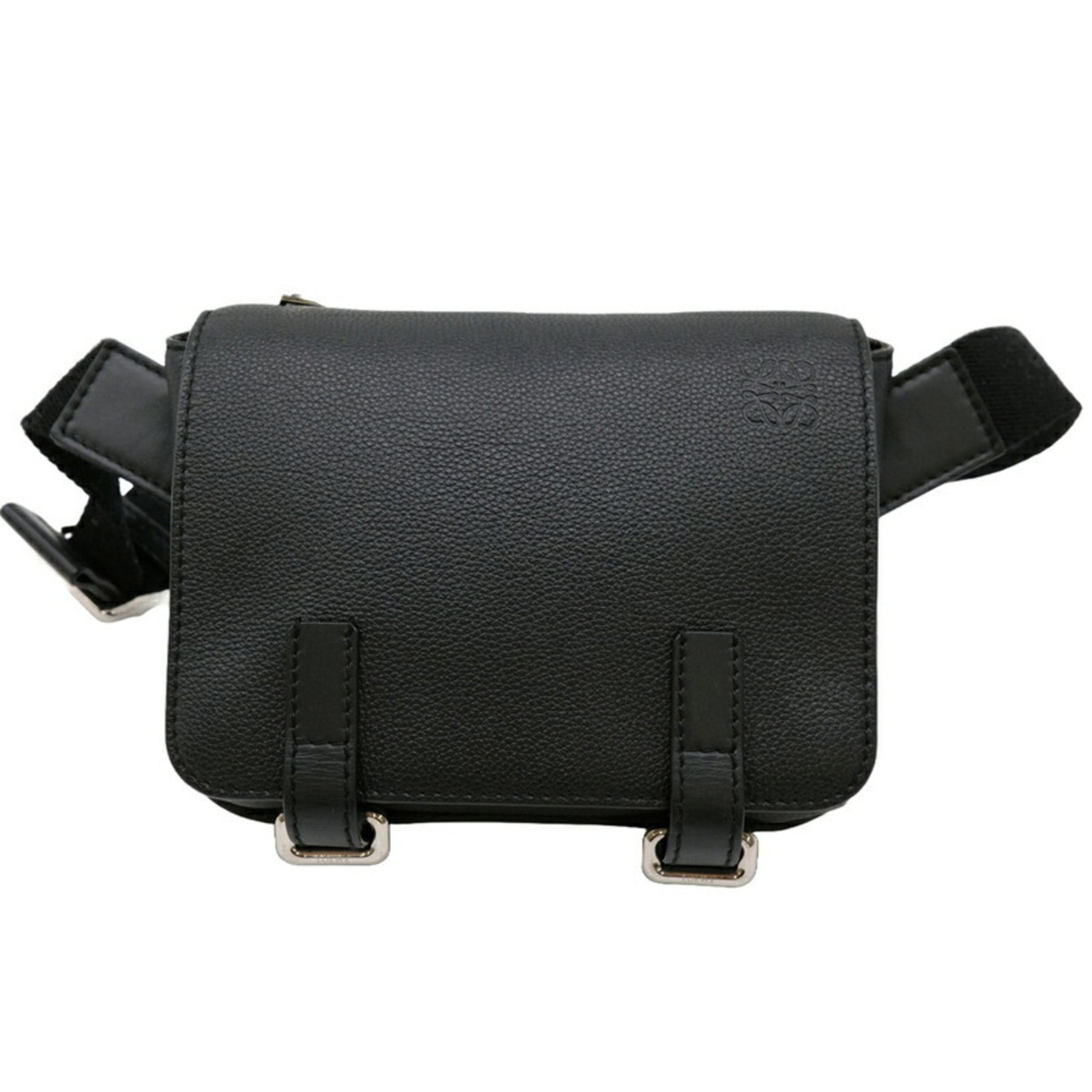 LOEWE Anagram Military Small Shoulder Body Bag Bumbag Calf Leather