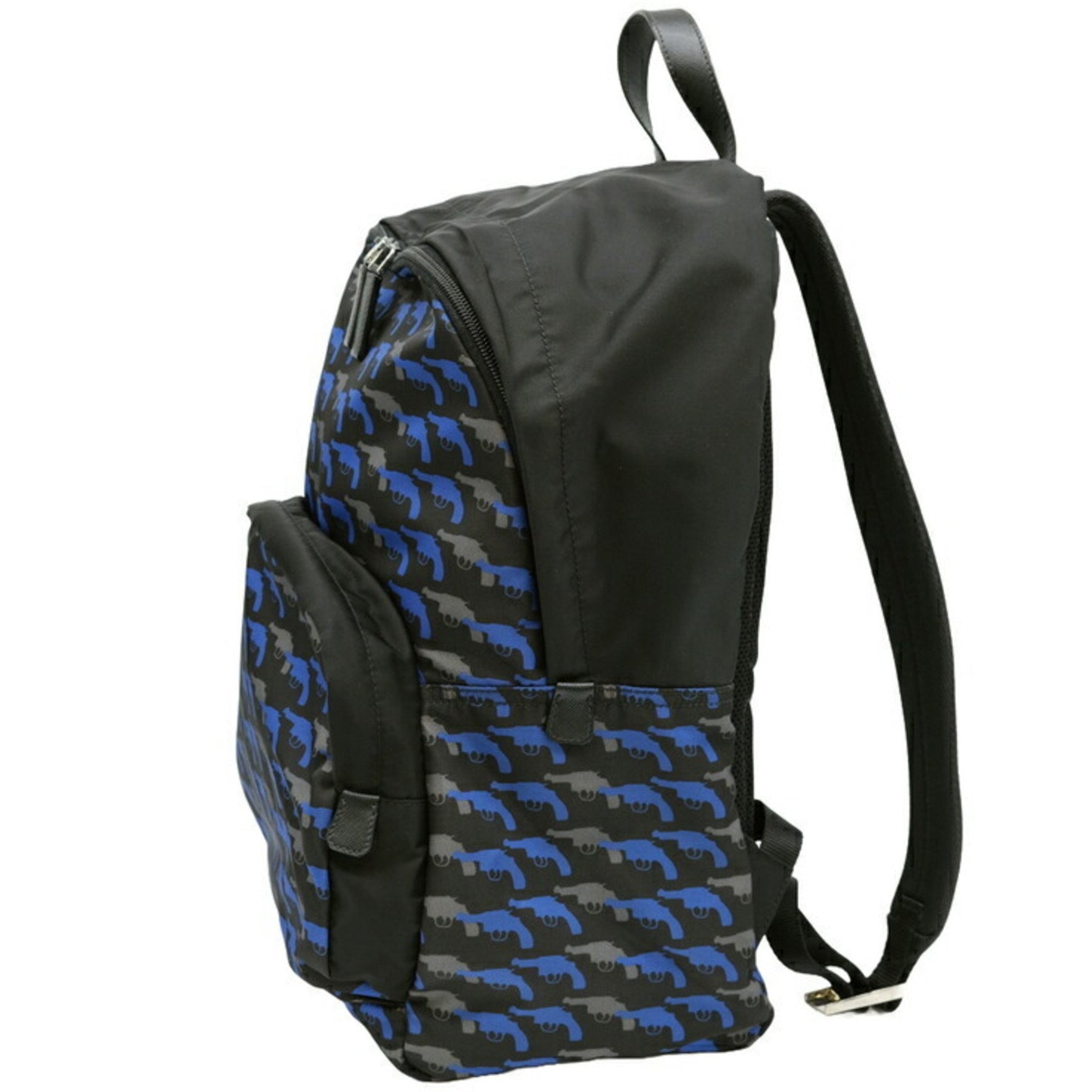 PRADA Pistol Backpack Rucksack Nylon Black Blue