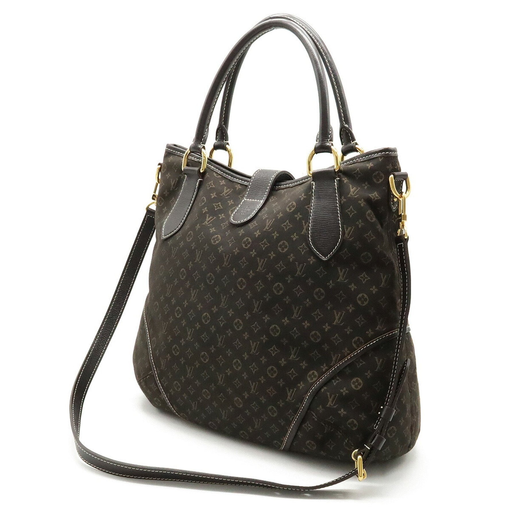 Louis Vuitton Monogram Ideal Elegy Tote Bag Shoulder Canvas Fuzan Brown