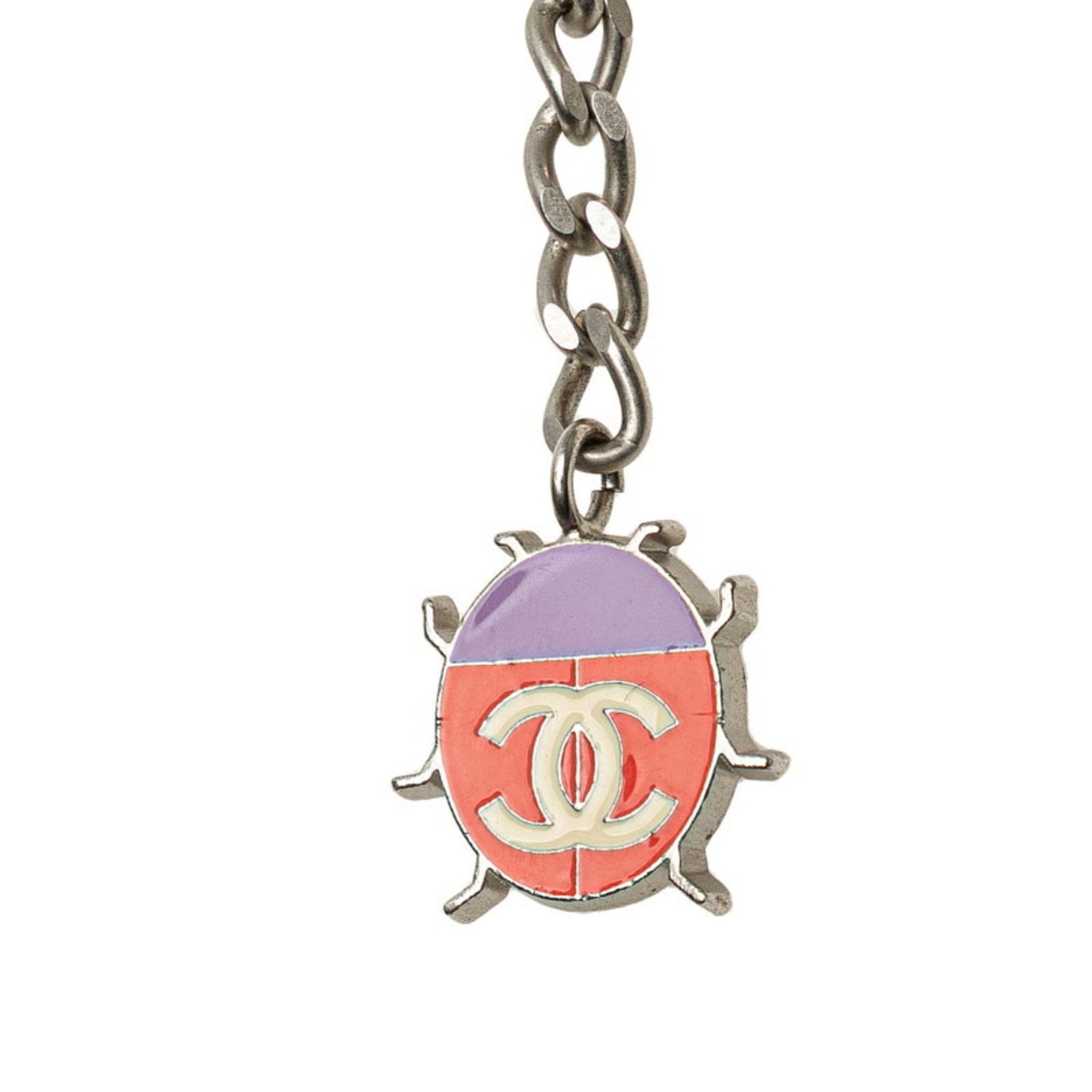 Chanel Coco Mark Ladybug Belt in Silver, Red, and Purple Metal