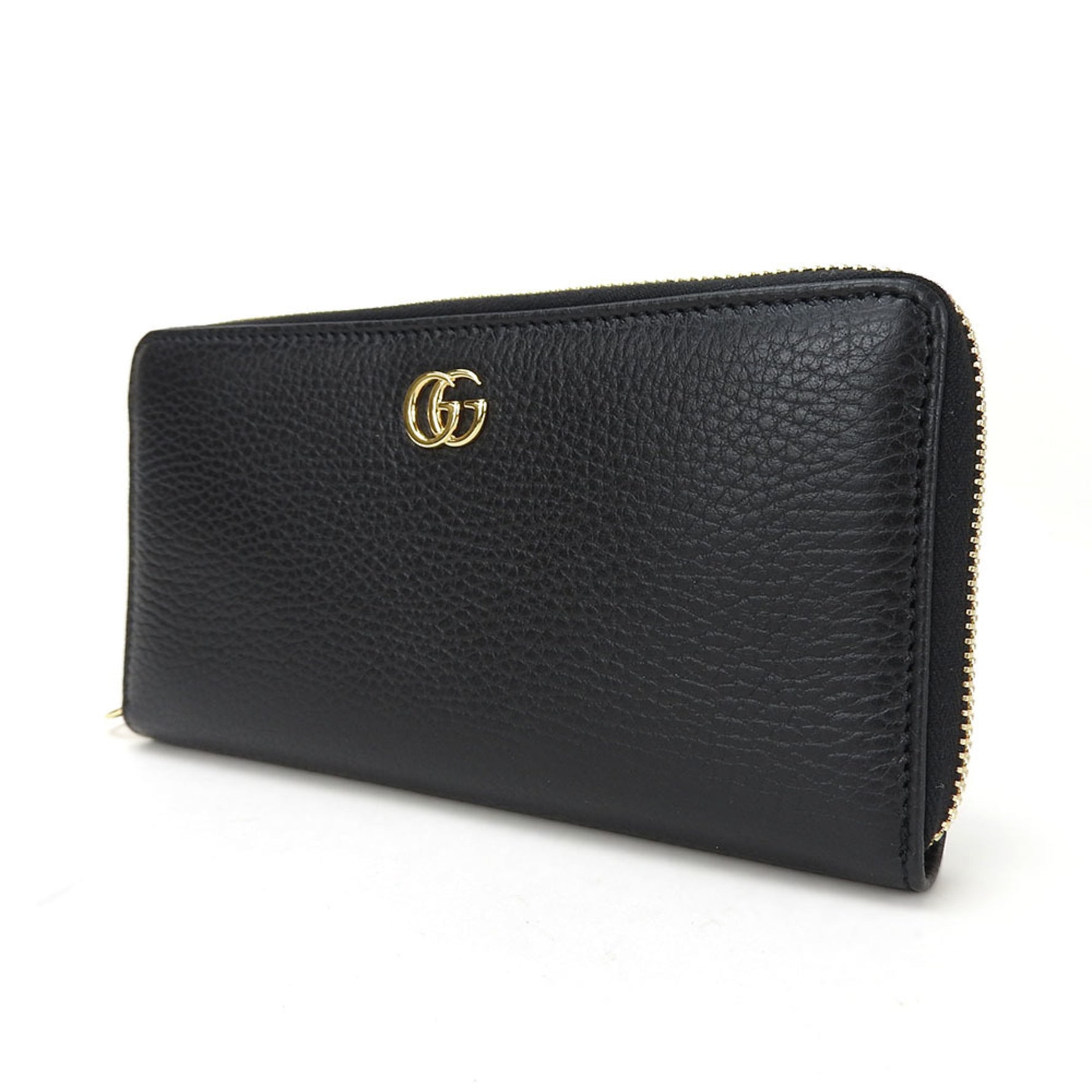 Gucci round long wallet zippy GG Marmont leather ladies Zip Around Wallet Leather Gold