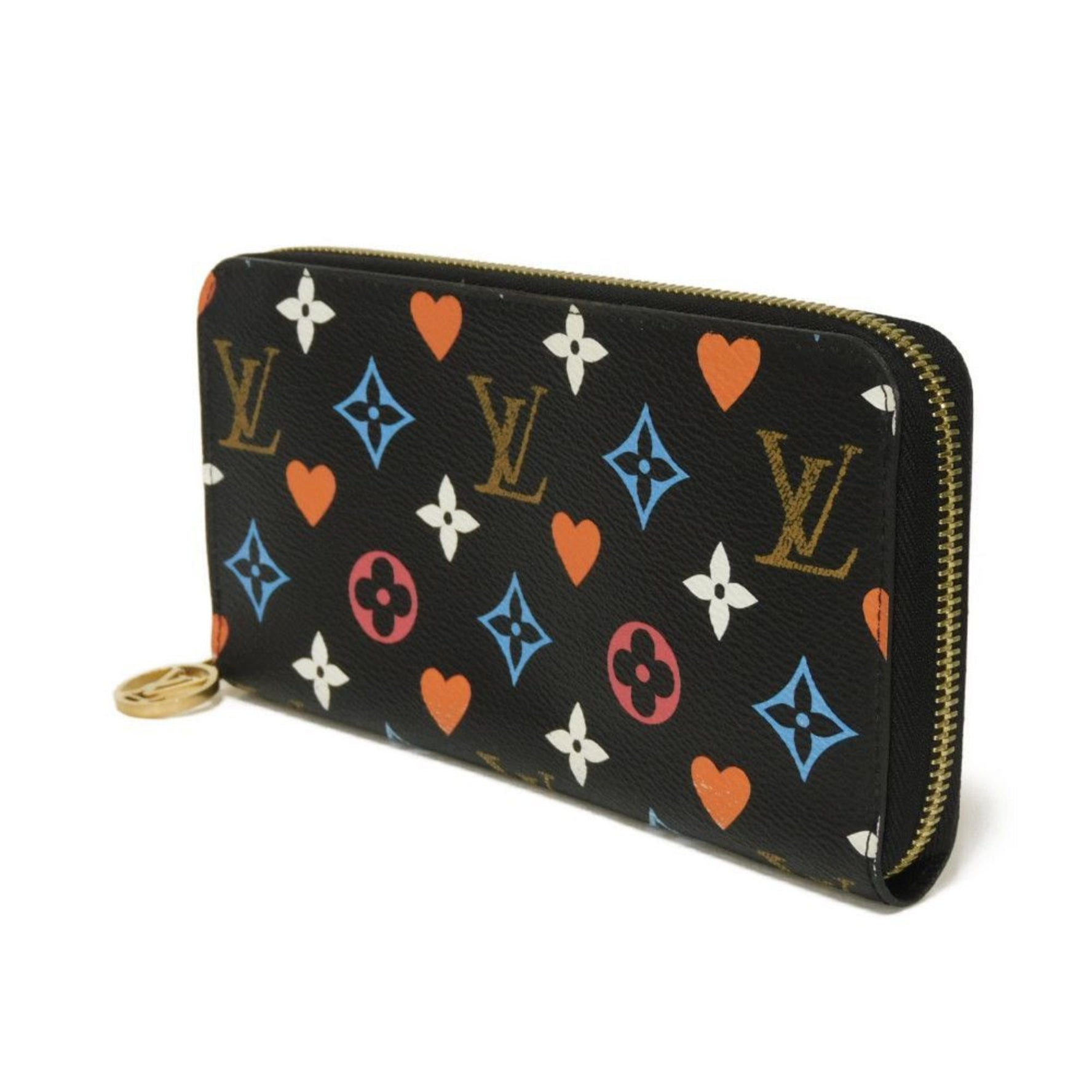 Louis Vuitton Zippy Wallet, LV Circle, Flower, Multicolor, Black, Monogram, Game On, Noir, Men's and