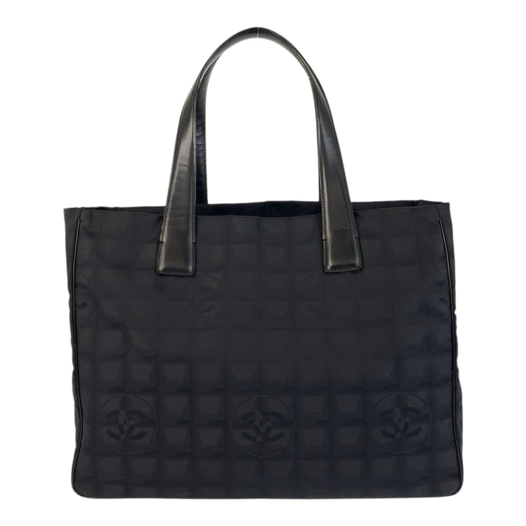 CHANEL New Travel Line Gold Hardware Nylon Leather Tote Bag Shoulder