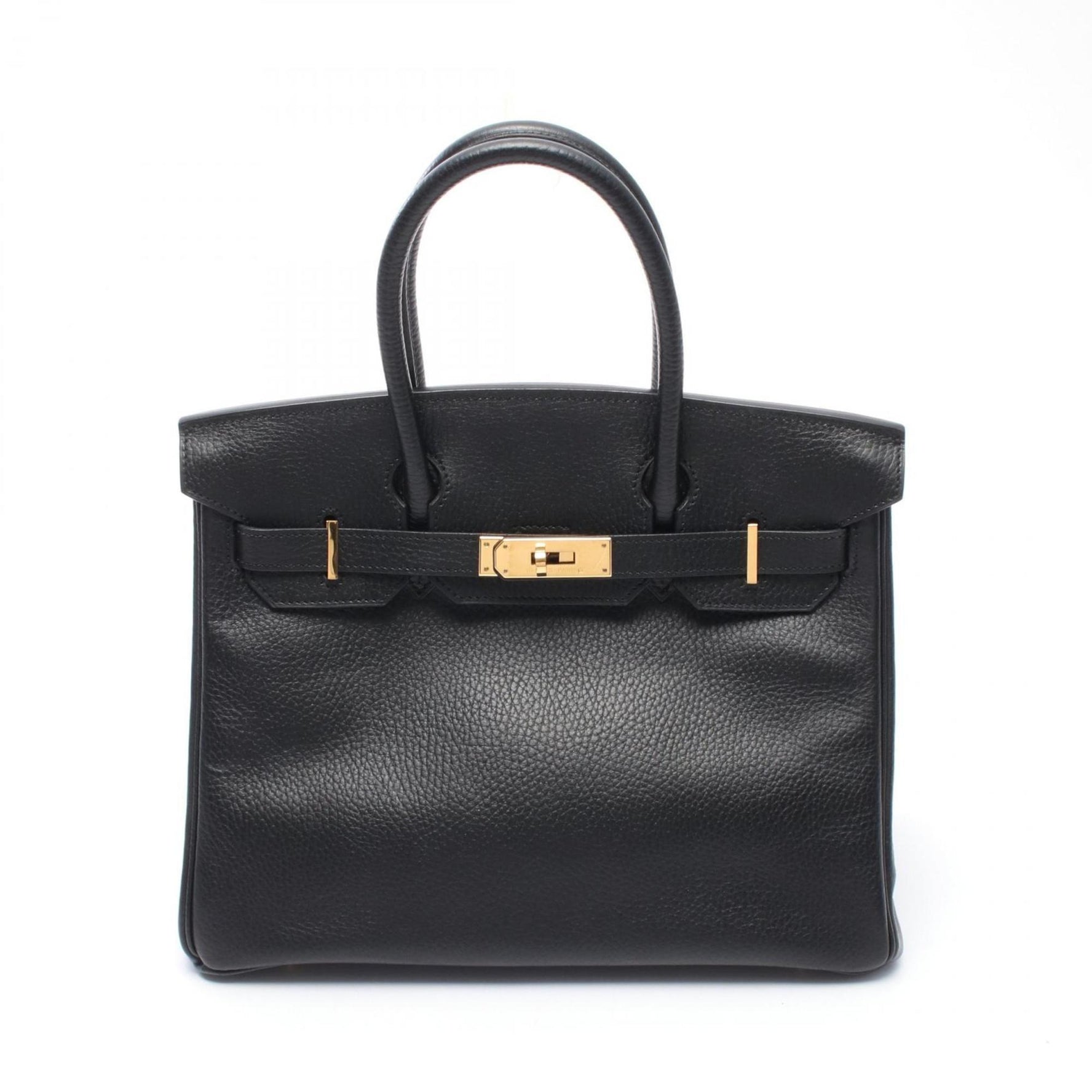Hermes Birkin 30 Handbag, Leather, Ardennes, Women's, Black