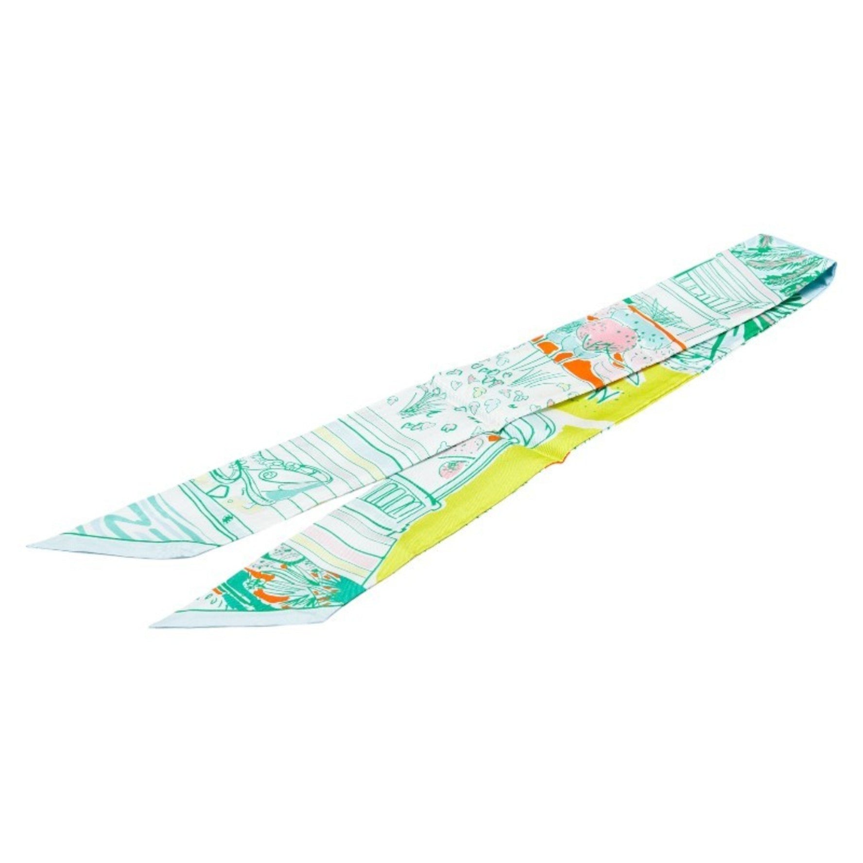 Hermes Hermès Twilly RAYURES D'ETE scarf, multicolored silk, .