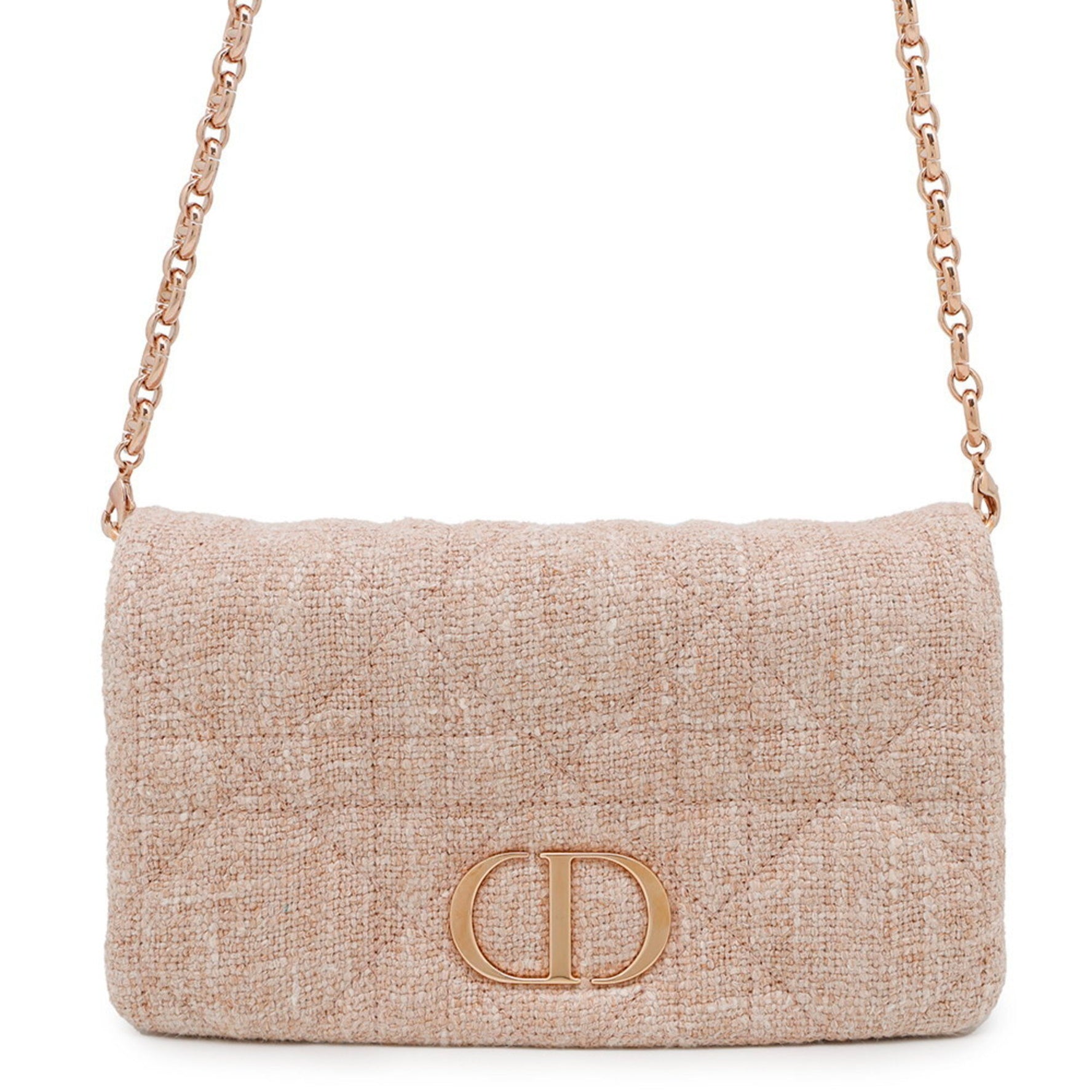 Christian Dior Chain Shoulder Bag Caro Tweed