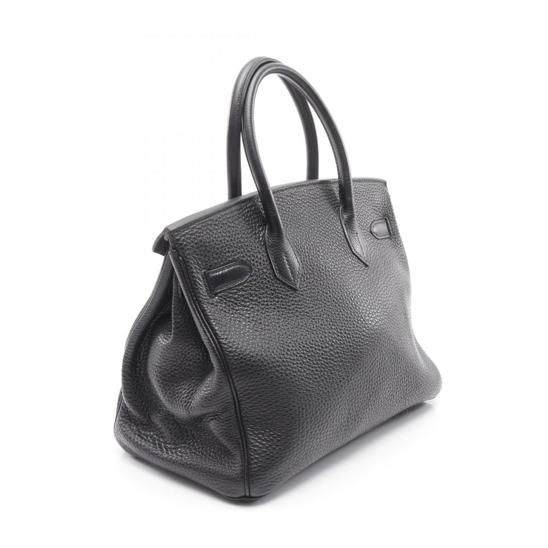 Hermes Hermès Birkin 30 handbag in Taurillon Clemence leather, black.