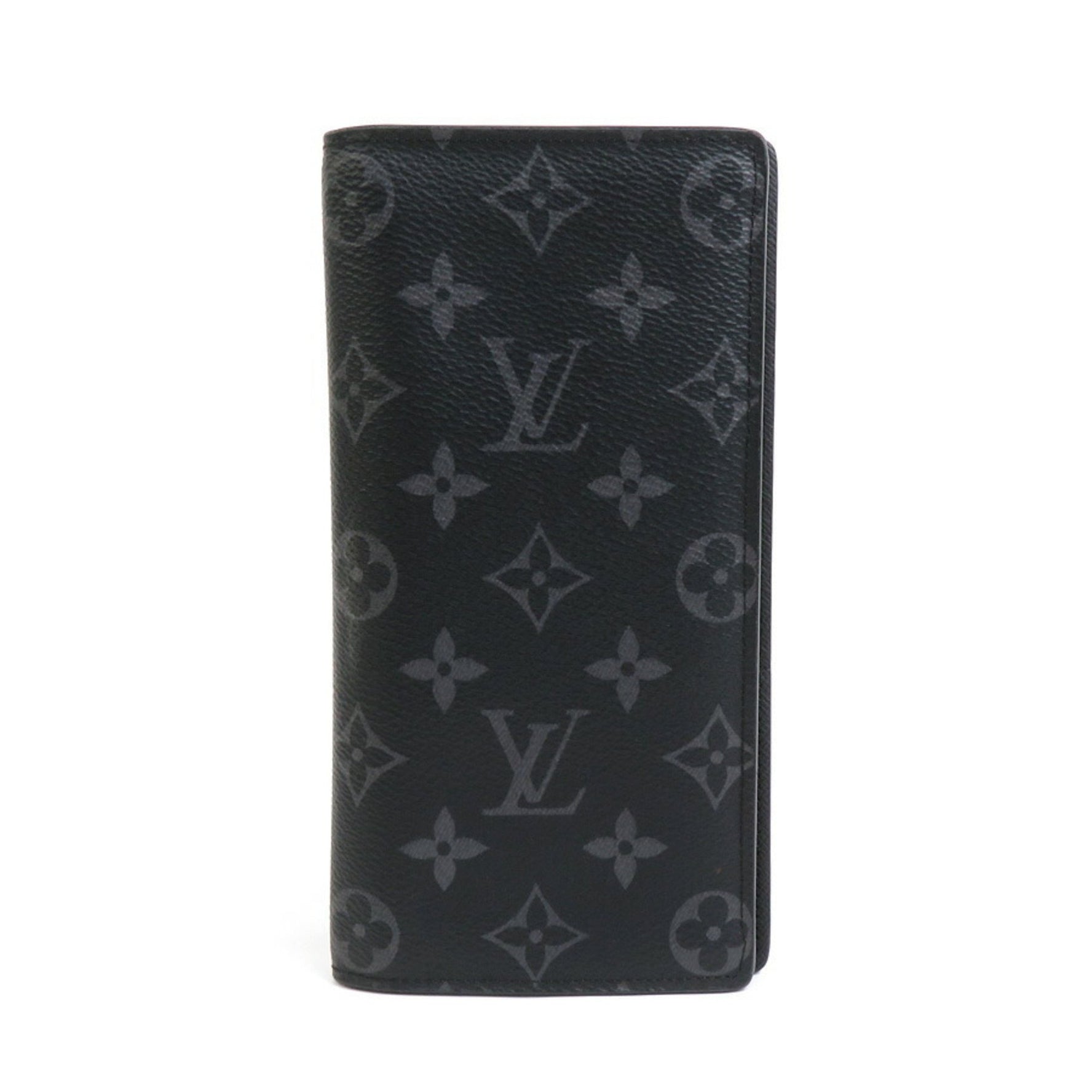 Louis Vuitton Bi-fold long wallet Monogram Eclipse Portefeuille Brazza