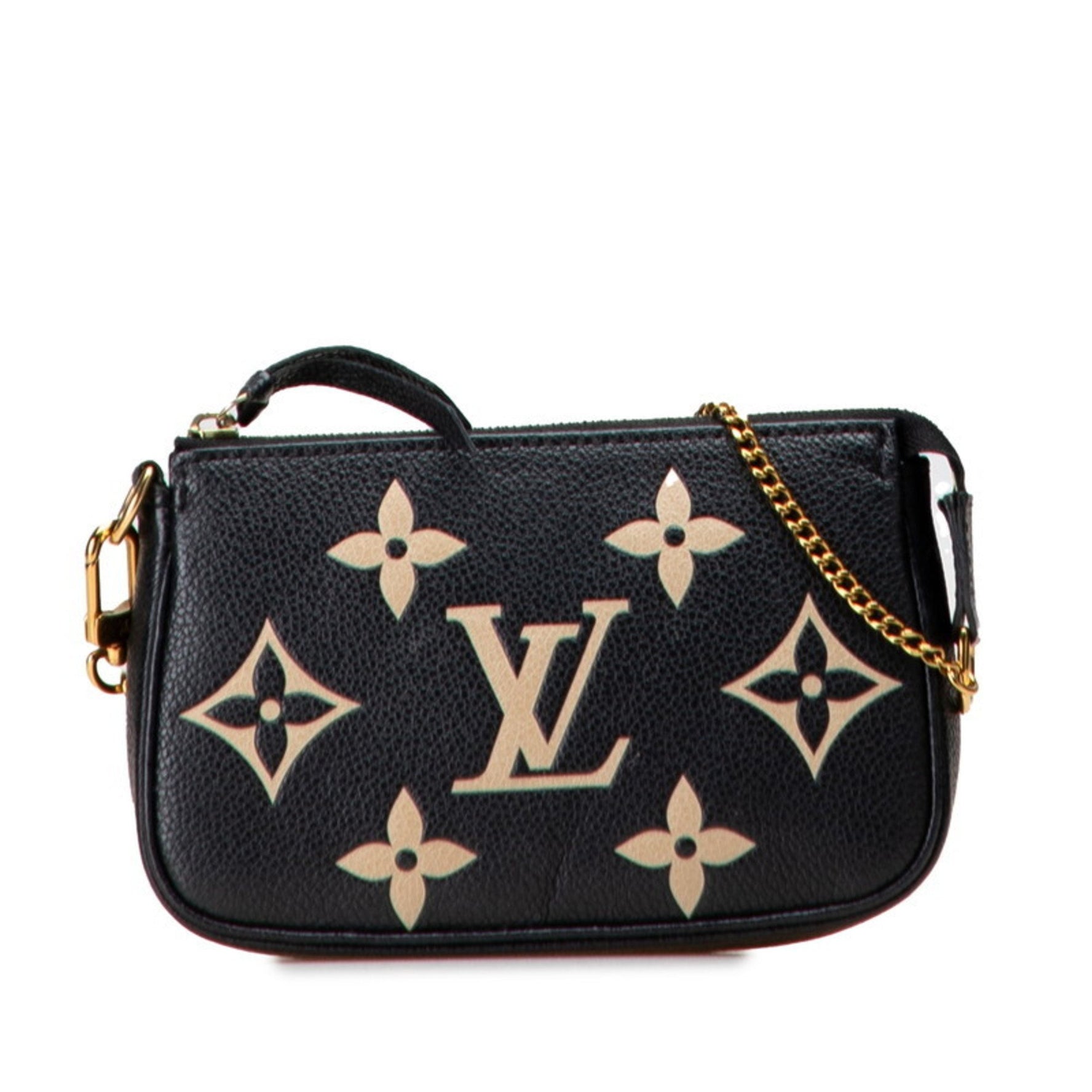 Louis Vuitton Monogram Empreinte Mini Pochette Accessoires Chain Pouch Noir Black Leather LOUIS VUITTON