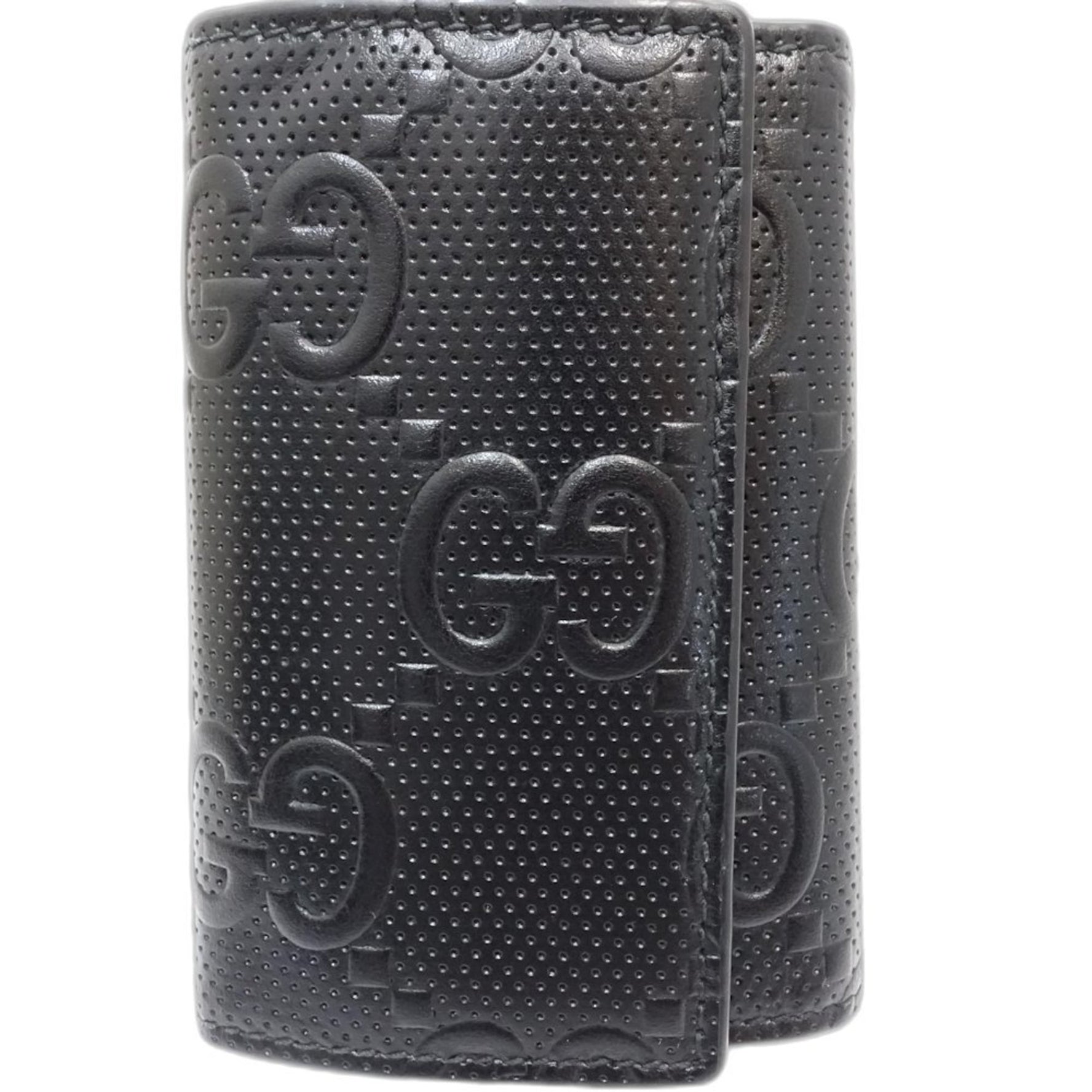 GUCCI Key Case GG embossed leather