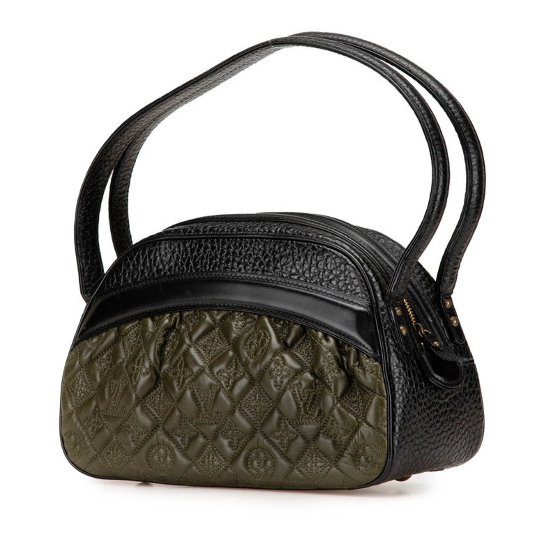 Louis Vuitton Monogram Vienna Clara Handbag/Shoulder Bag Noir Black Khaki Leather LOUIS VUITTON