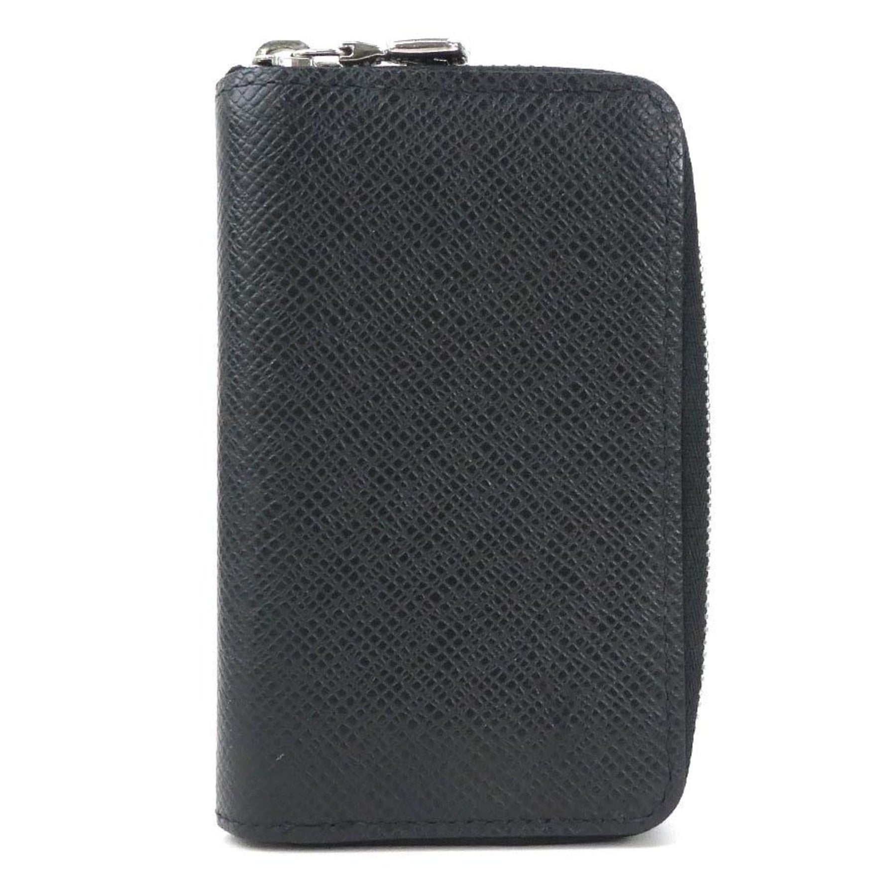 Louis Vuitton Wallet/Coin Case Taiga Zippy Coin Purse Silver