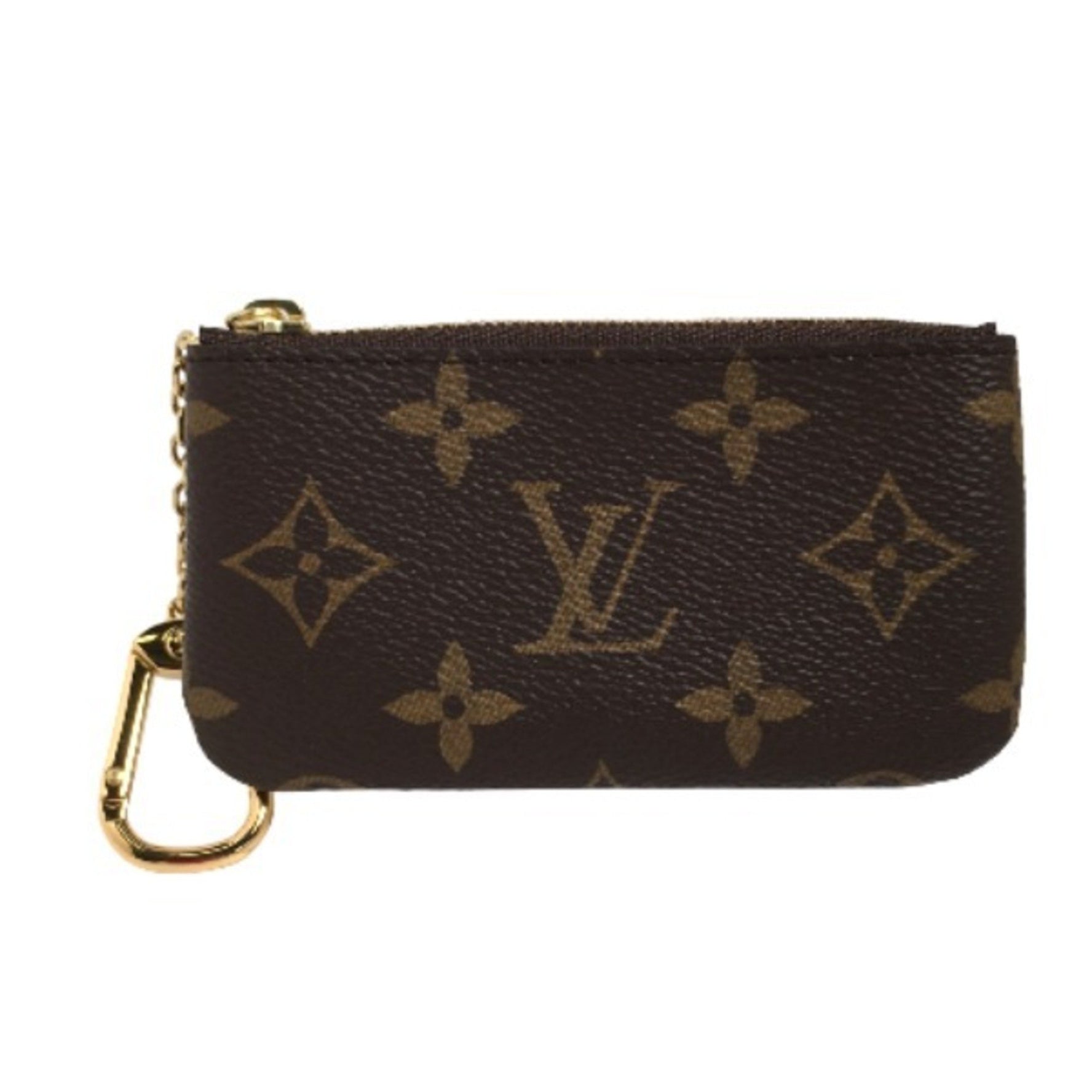 Louis Vuitton Key Case Coin Purse Monogram Pochette Cle Canvas Brown LV
