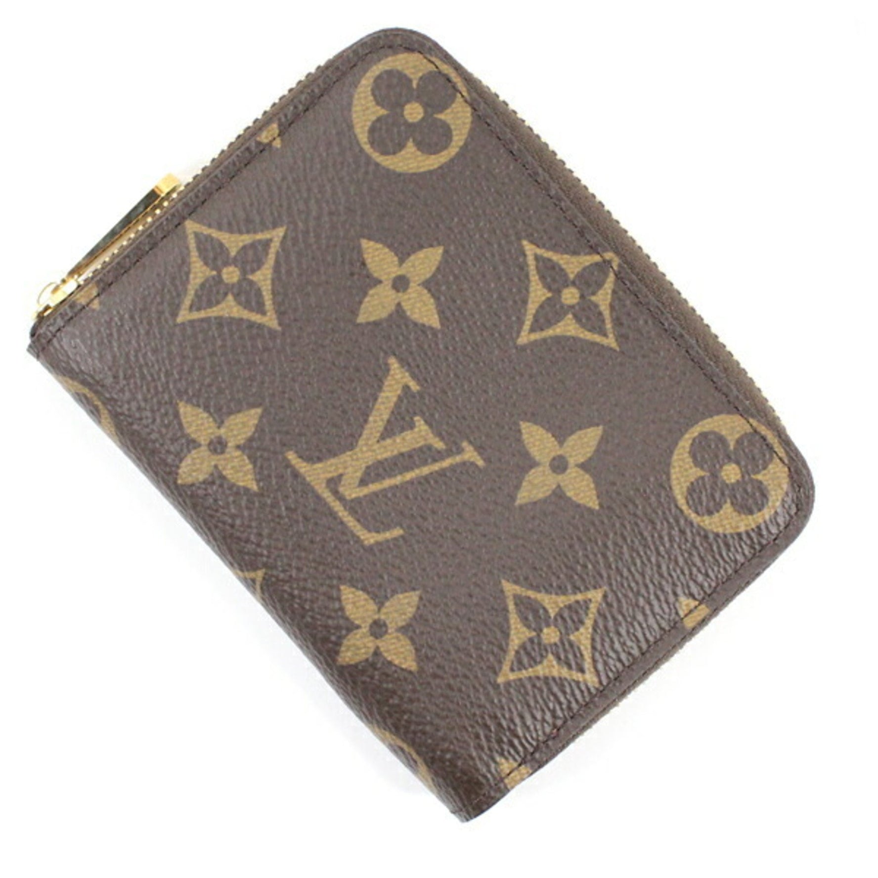 Louis Vuitton Monogram Zippy Coin Purse, Round Brown, Men's and Compact Wallet, Mini LOUIS VUITTON
