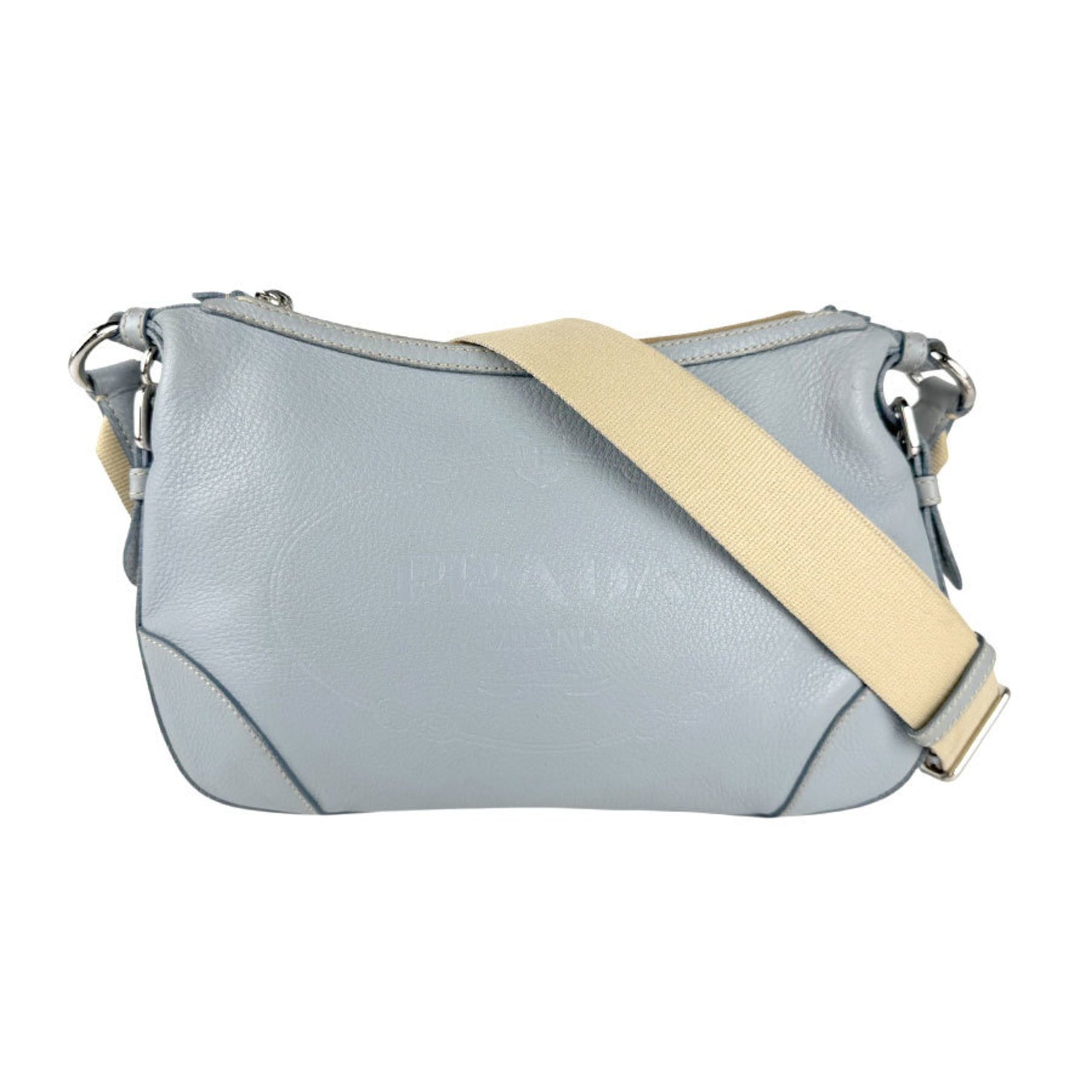 Prada Light Blue Leather Shoulder Bag