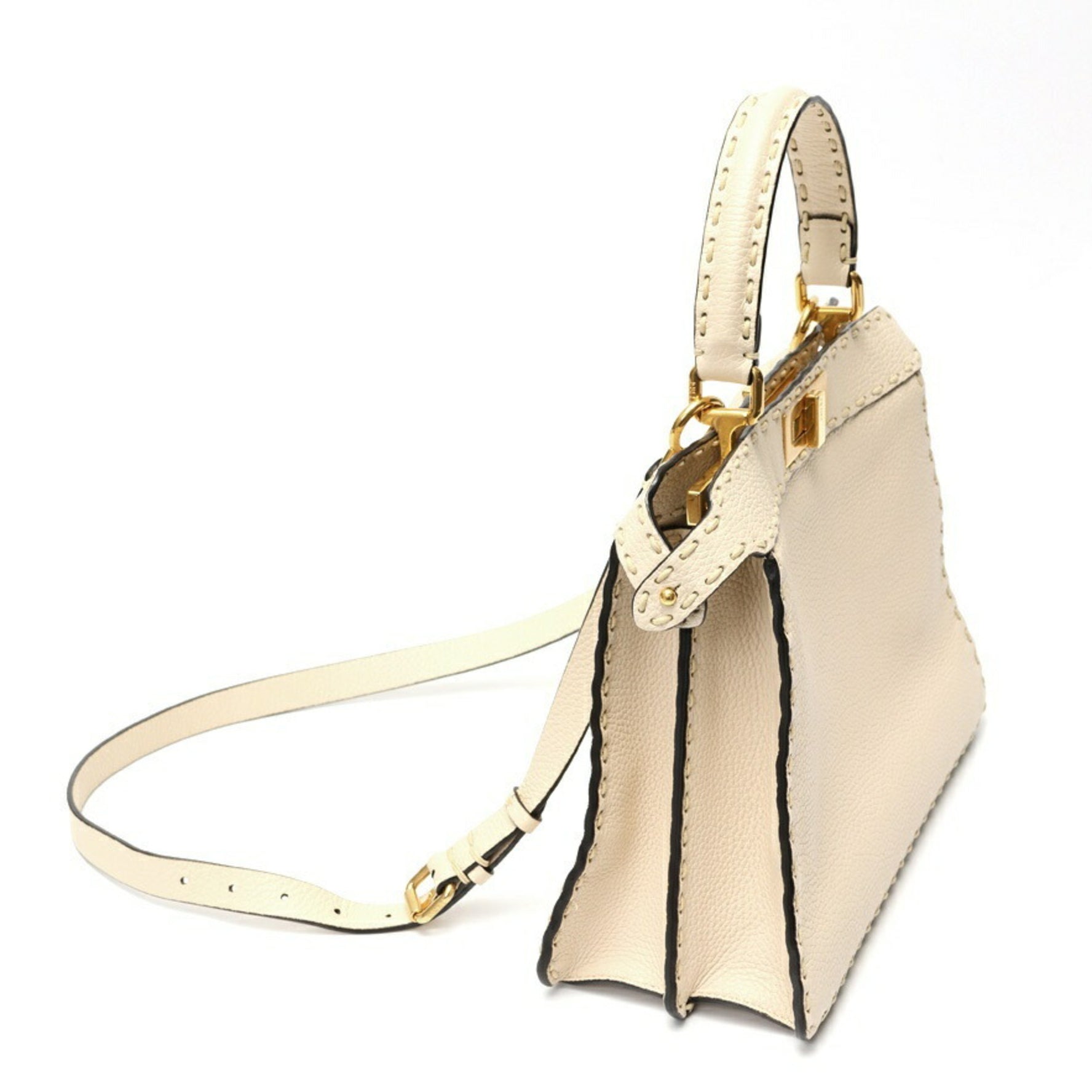 FENDI Peekaboo I See You Medium Bag Selleria Leather