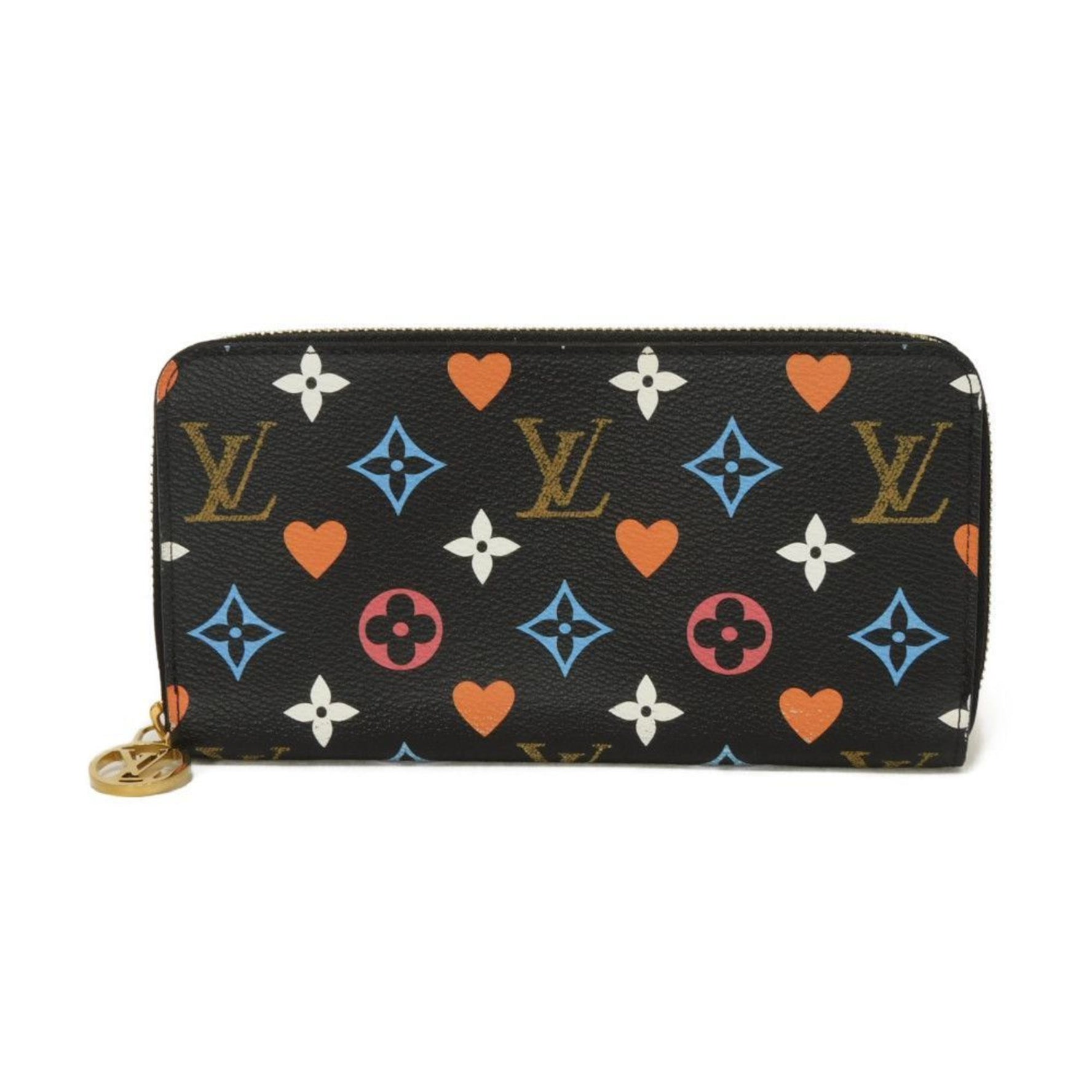 Louis Vuitton Zippy Wallet, LV Circle, Flower, Multicolor, Black, Monogram, Game On, Noir, Men's and