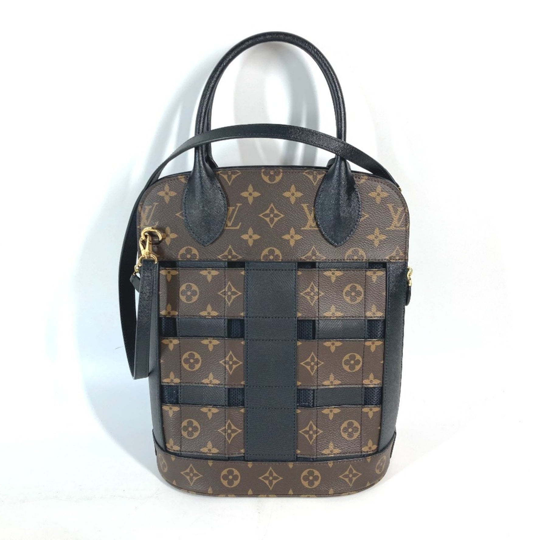Louis Vuitton Monogram Traceage Tote Shoulder Bag Canvas Brown