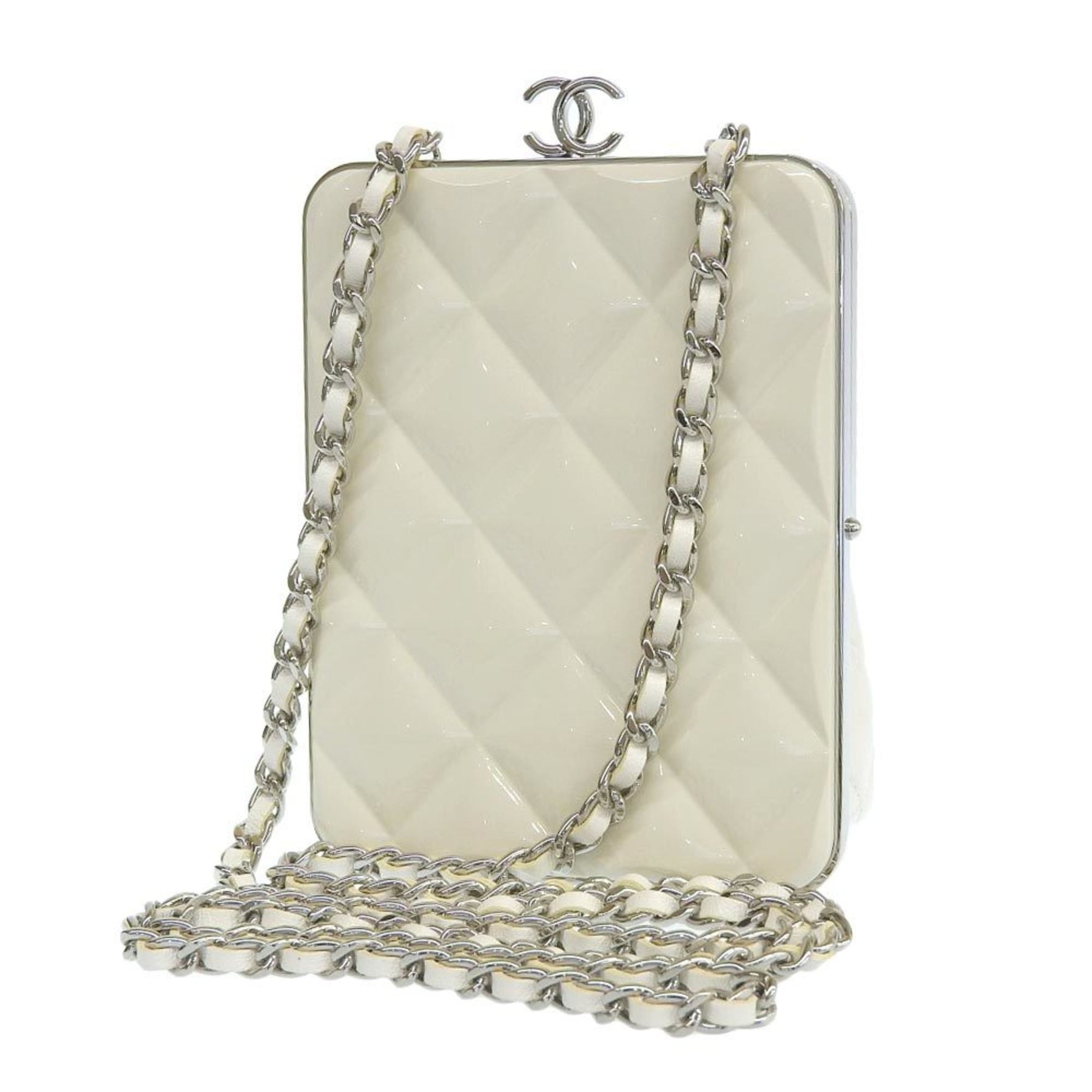 Chanel here mark clutch shoulder bag with seal 3