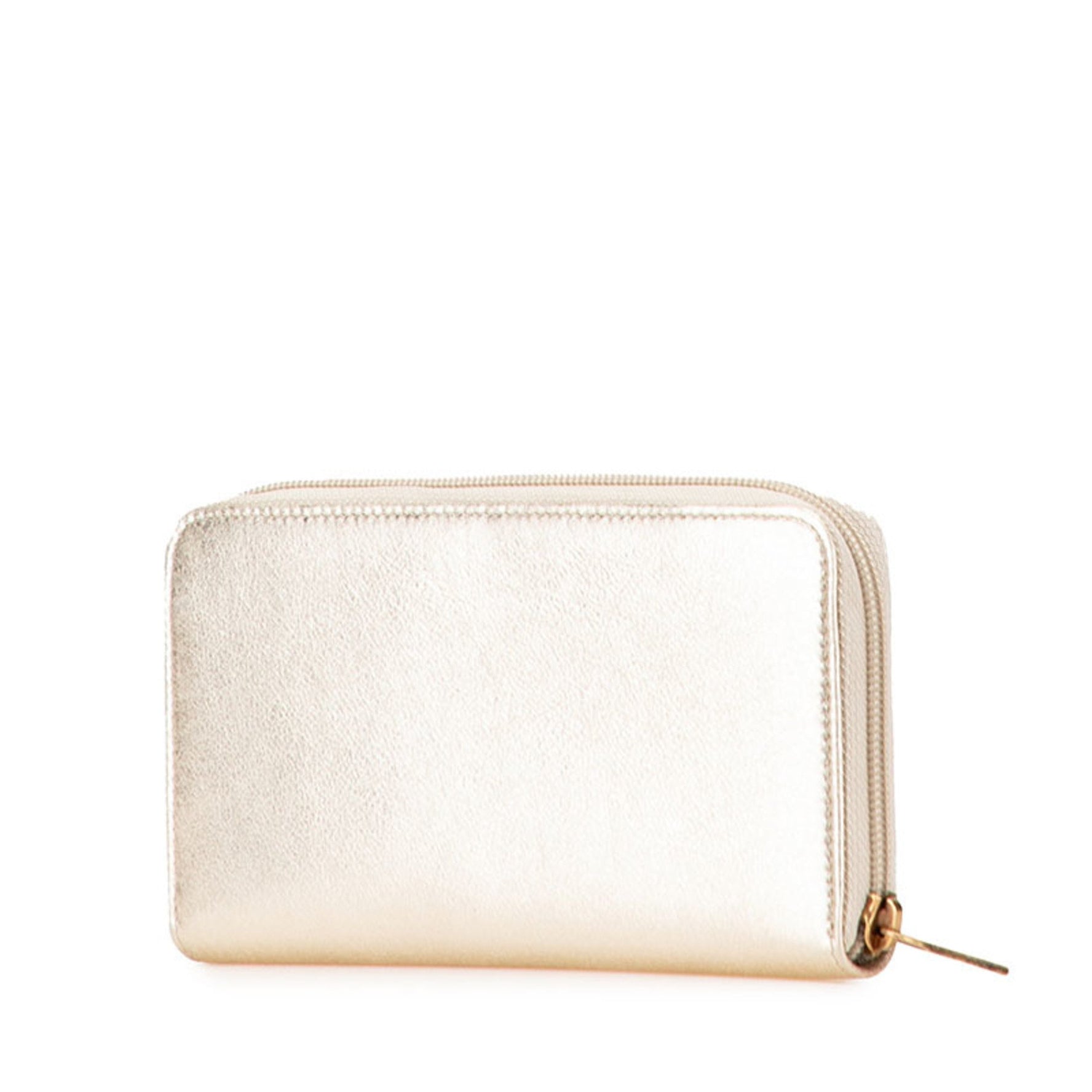 Chanel Coco Mark Round Zipper Long Wallet Leather