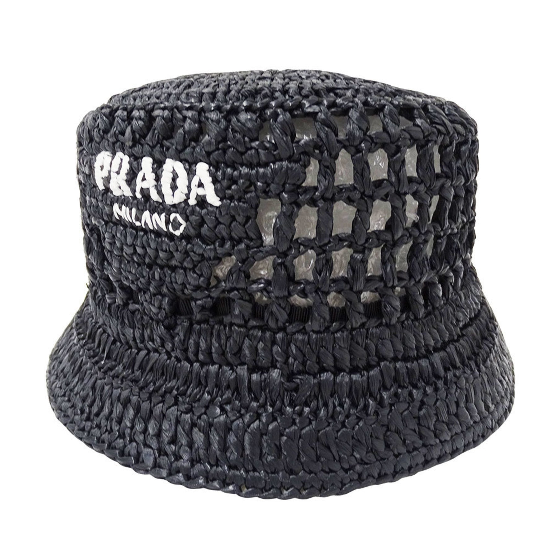 Prada Rayon Woven Fabric Bucket Hat Size M