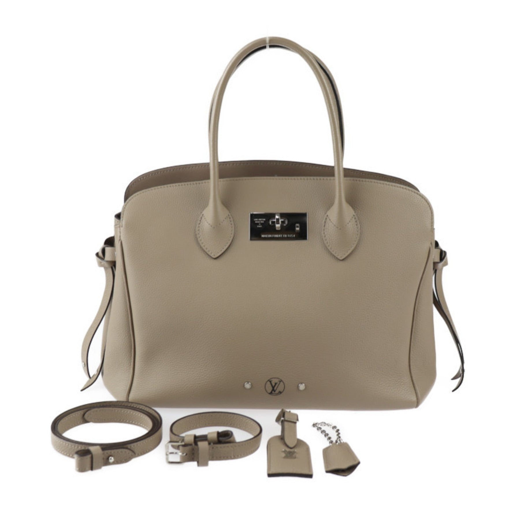 Louis Vuitton Mira MM Handbag Taurillon Leather Tourtrail Silver Hardware Shoulder Bag Vuitton