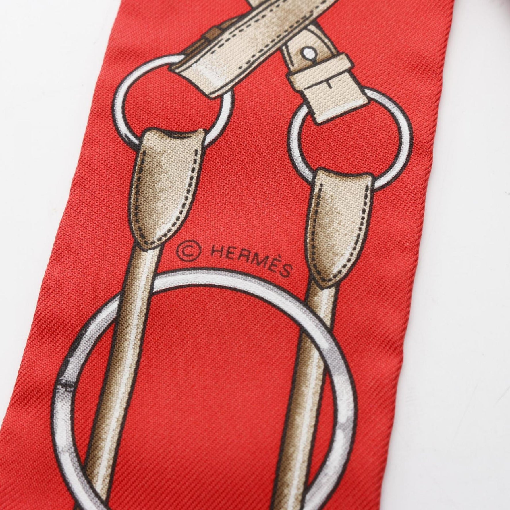 Hermes Hermès Twilly Jumping Silk Scarf in Multicolored Red