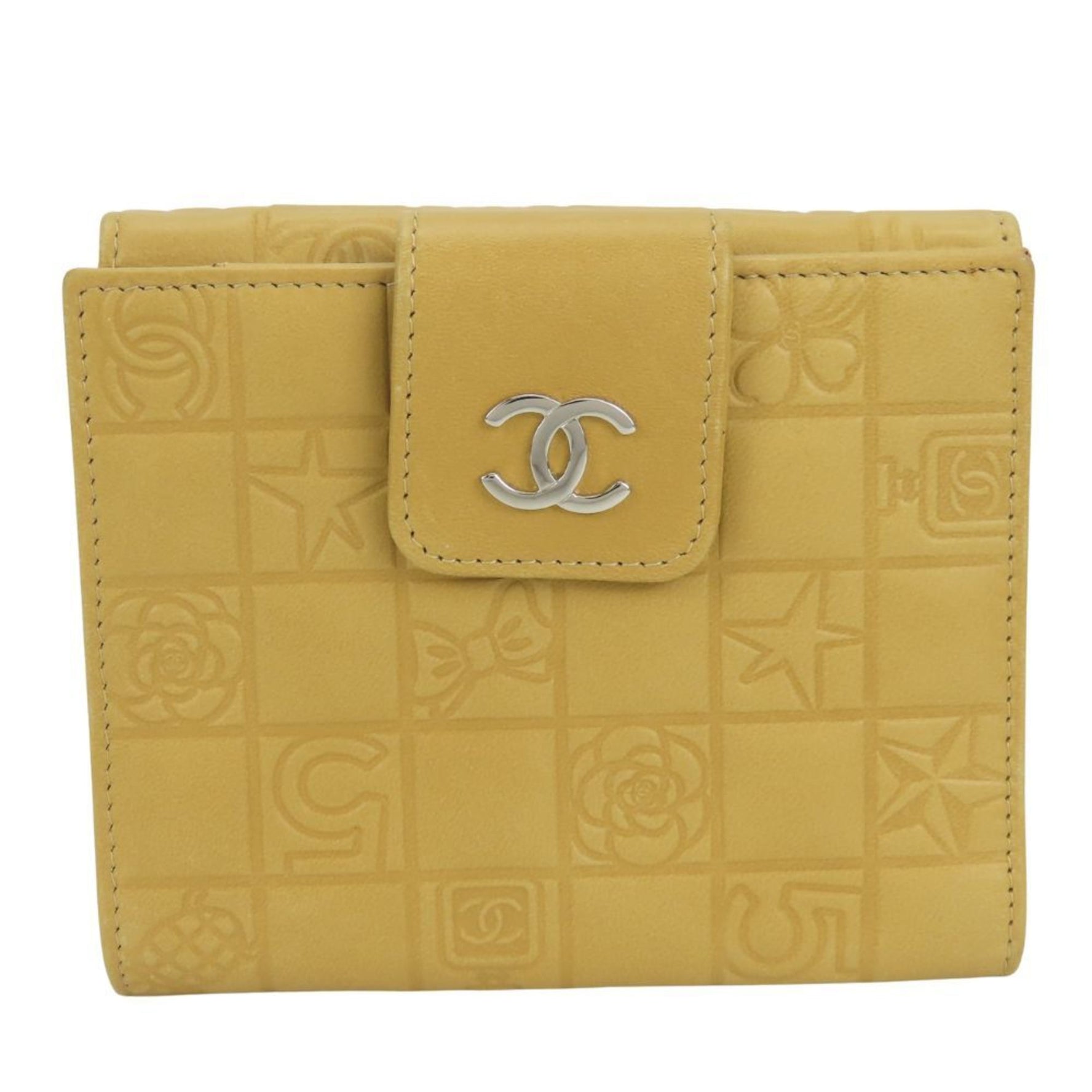 CHANEL Icon Bifold Wallet, Lambskin, Coco Mark, No. 9