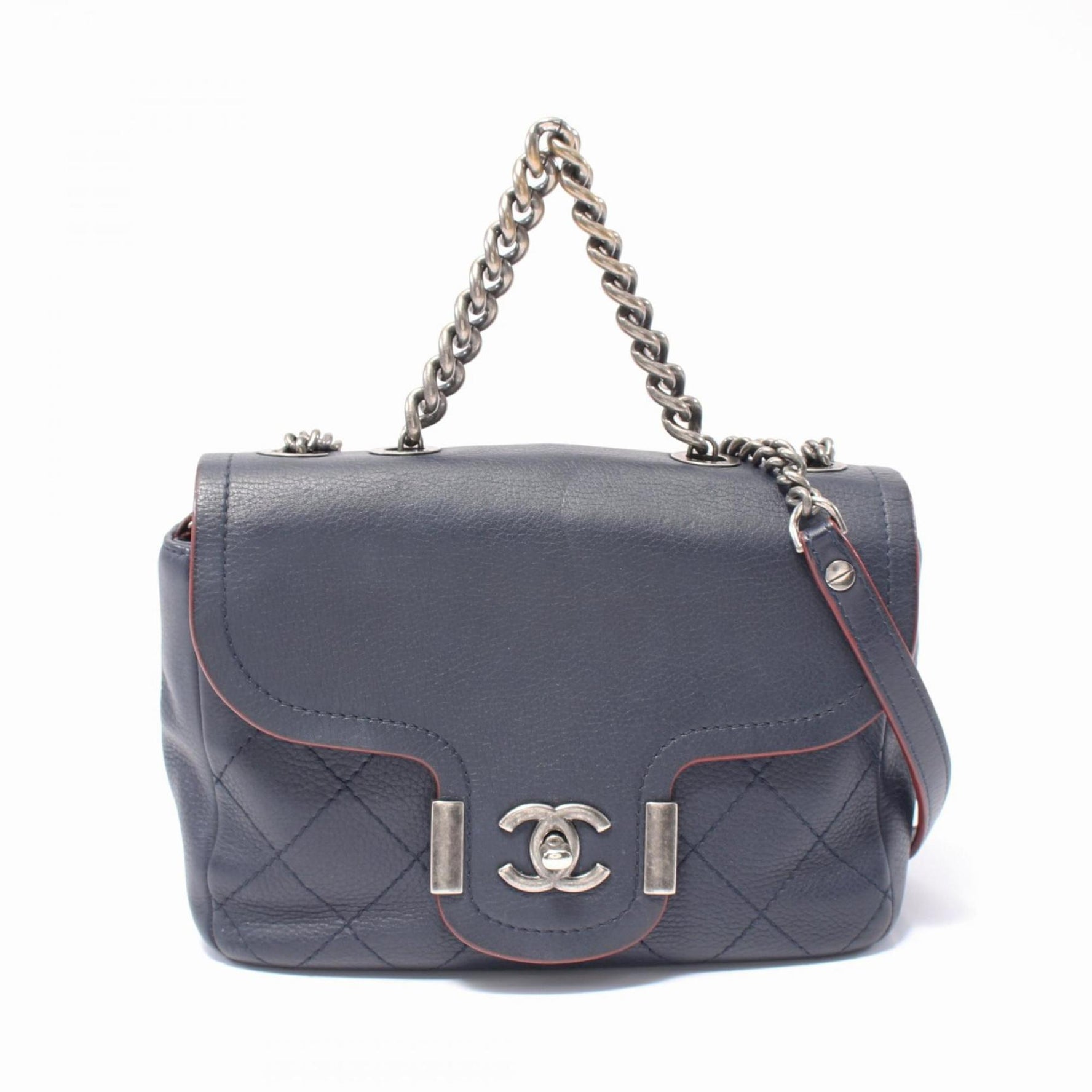 CHANEL Matelasse Shoulder Bag Leather