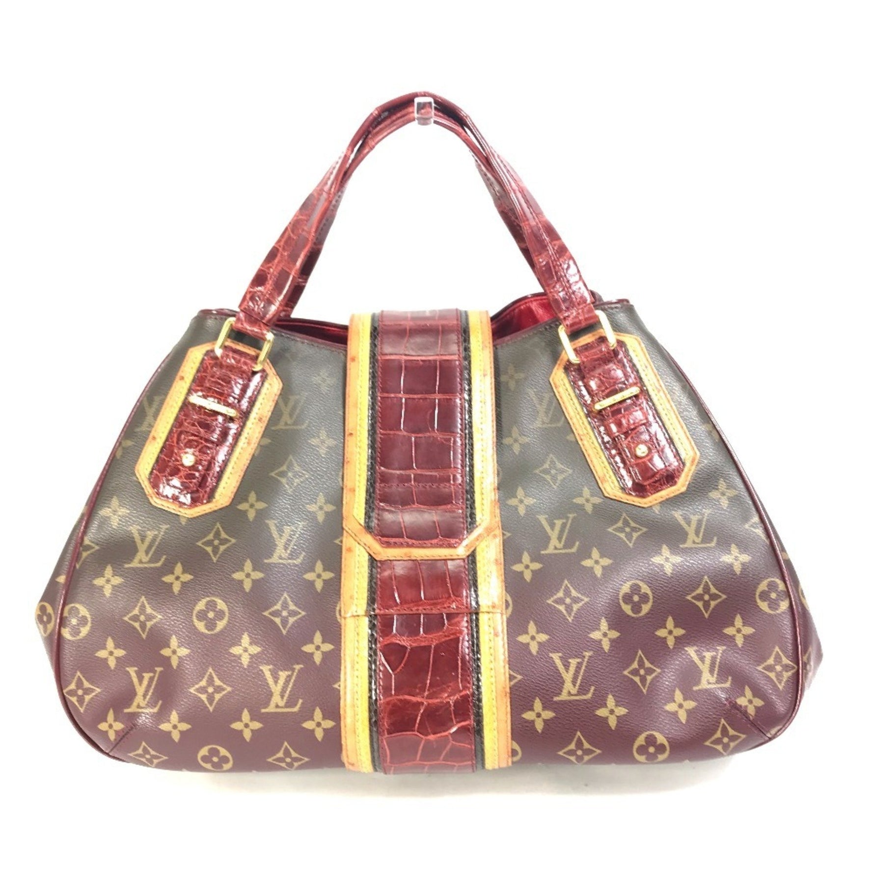 Louis Vuitton Monogram Mirage Greet Clasp Boston/Shoulder Bag, Canvas, Red