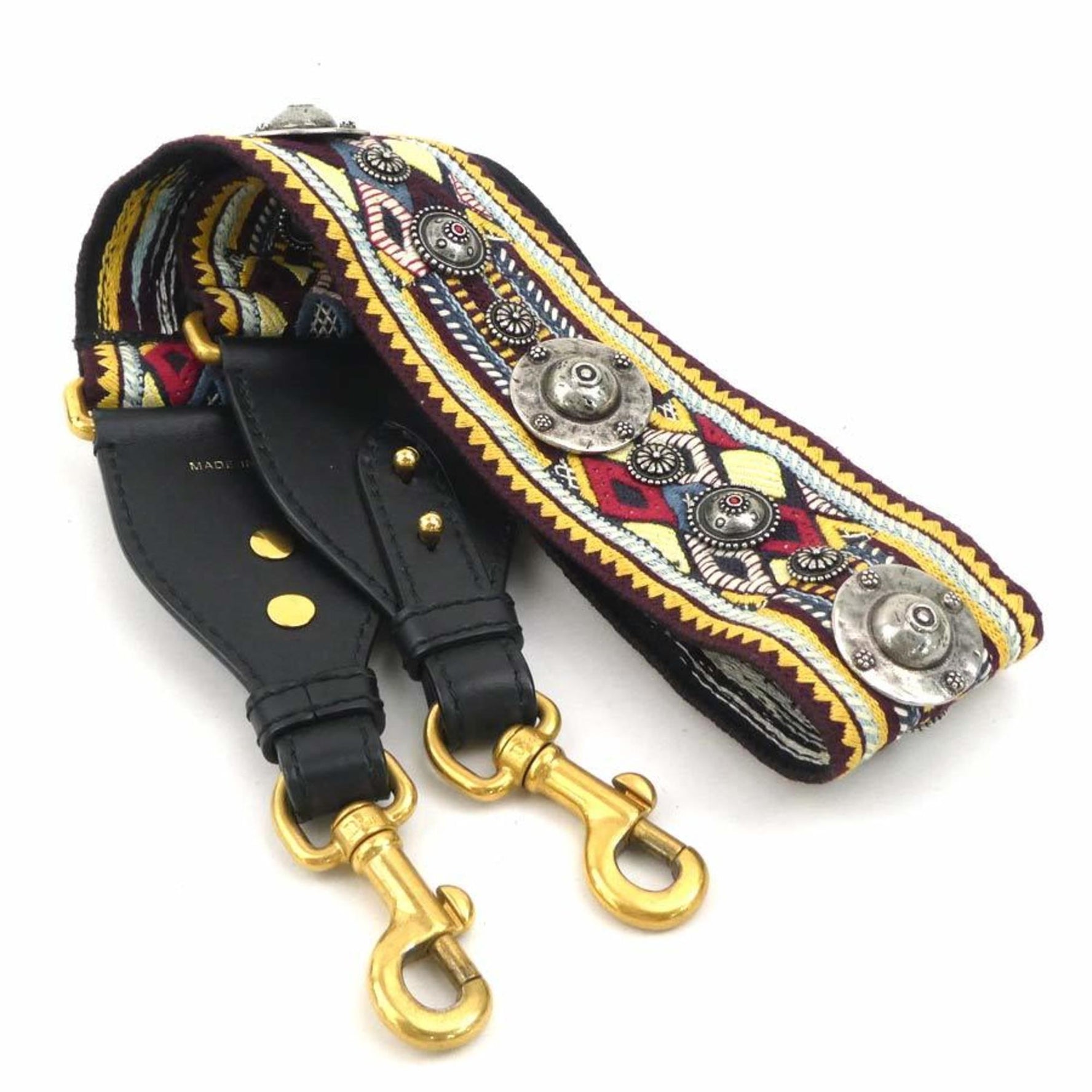 Christian Dior Shoulder Strap Canvas Leather Multicolor