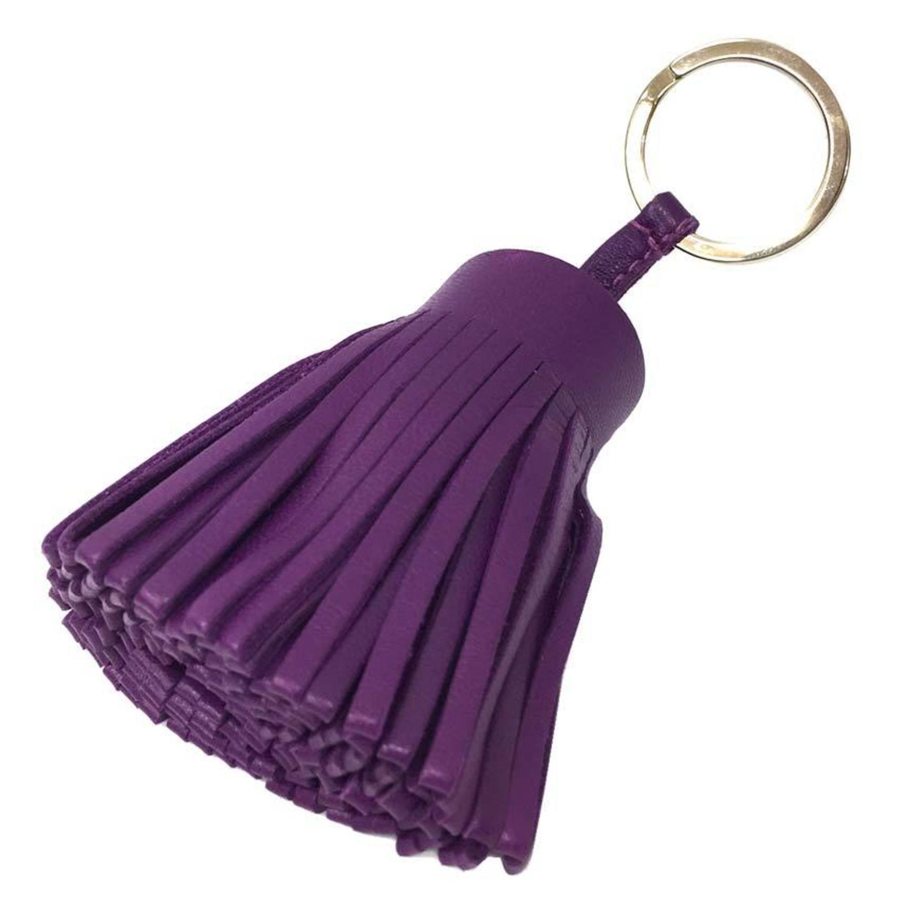 HERMES Carmen Key Ring Holder Charm Anjou Milo Leather (VIOLET) Wallet