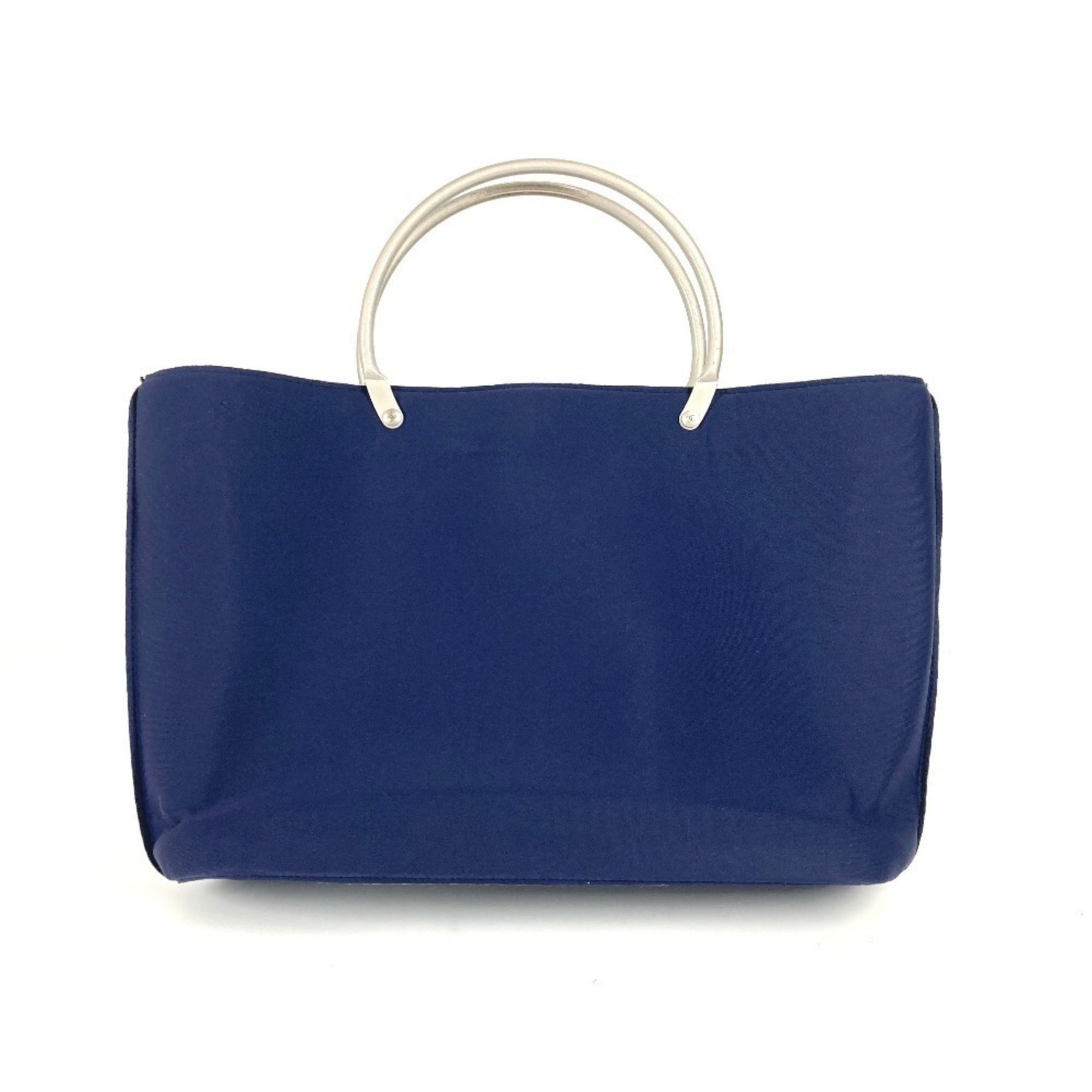 CHANEL Metal Handle Bag Tote Handbag Polyamide