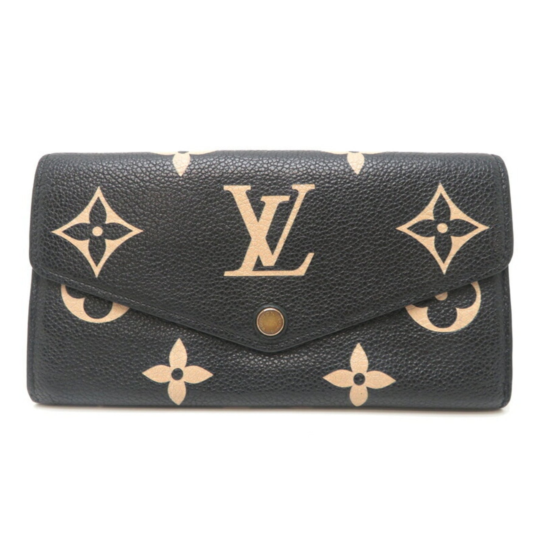 Louis Vuitton Portefeuille Sarah Long Wallet in Two-Tone Monogram Empreinte Black