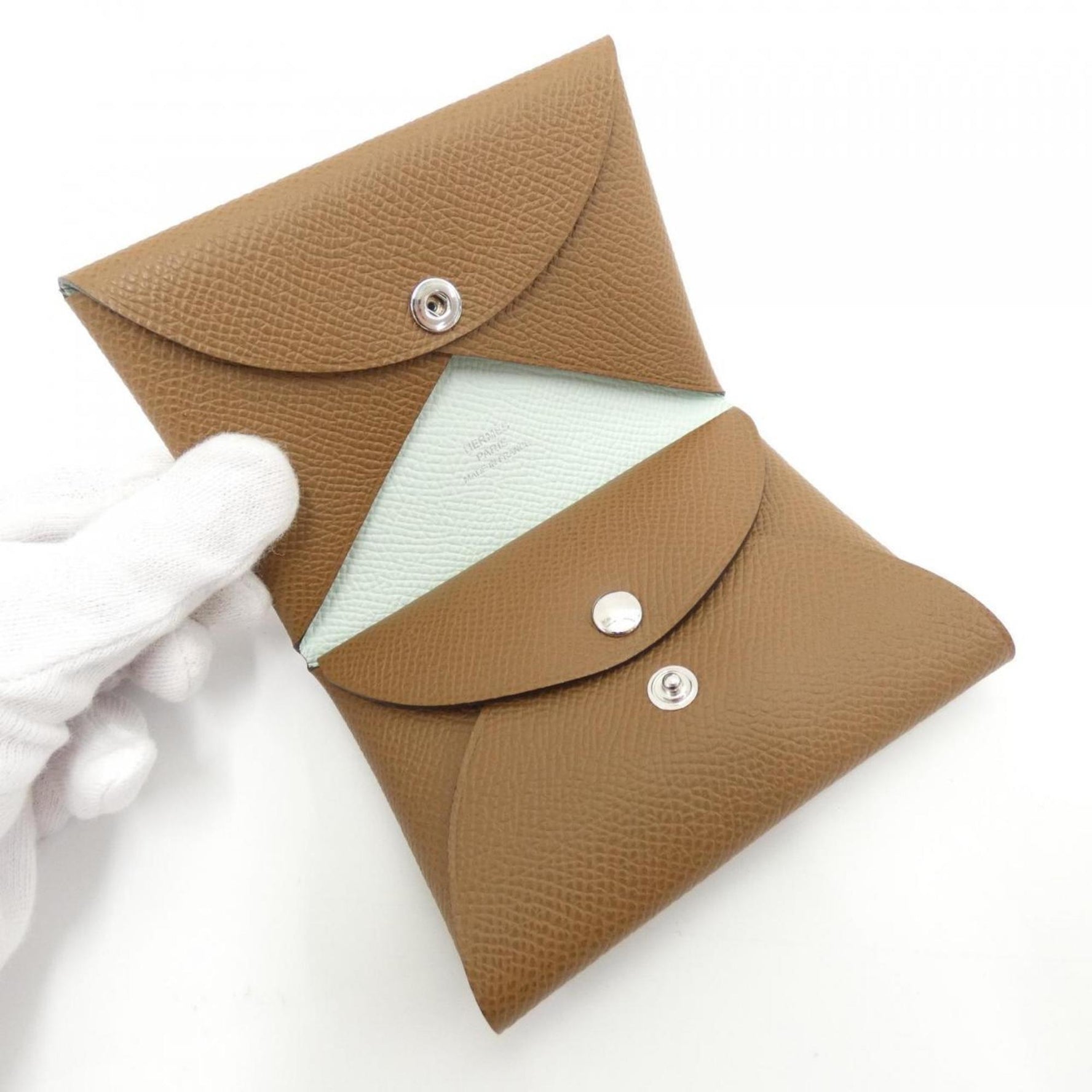 Hermes Hermès Calvi Duo Verso Wallet/Coin Case