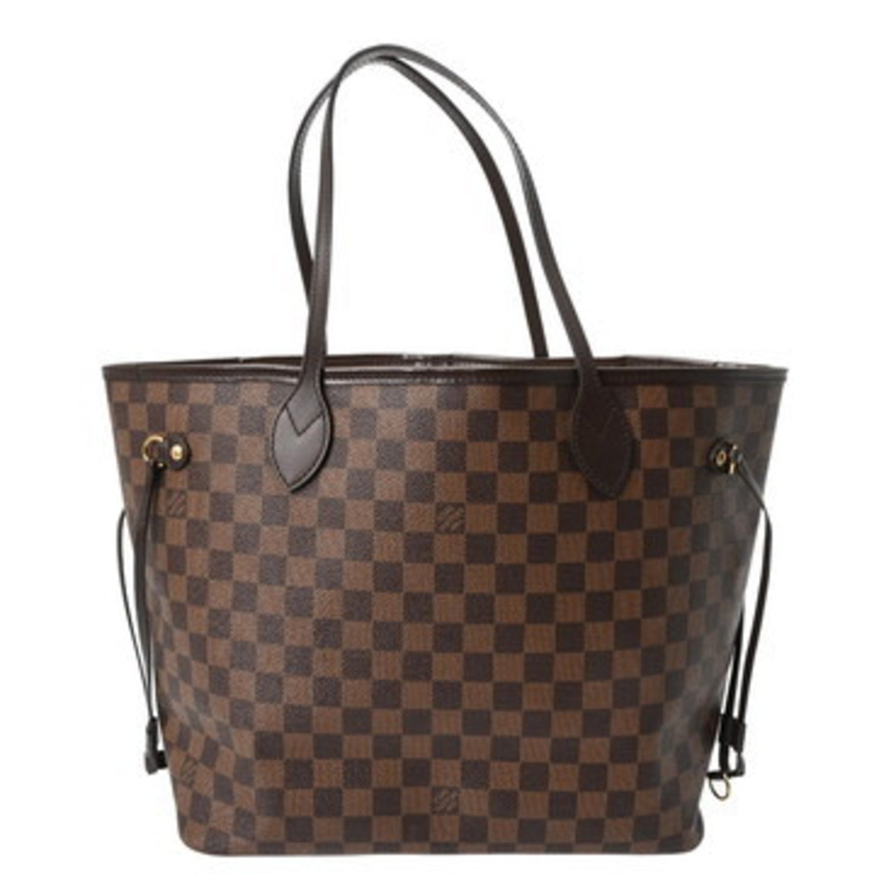 LOUIS VUITTON Damier Neverfull MM Rose Ballerine Canvas Tote Bag