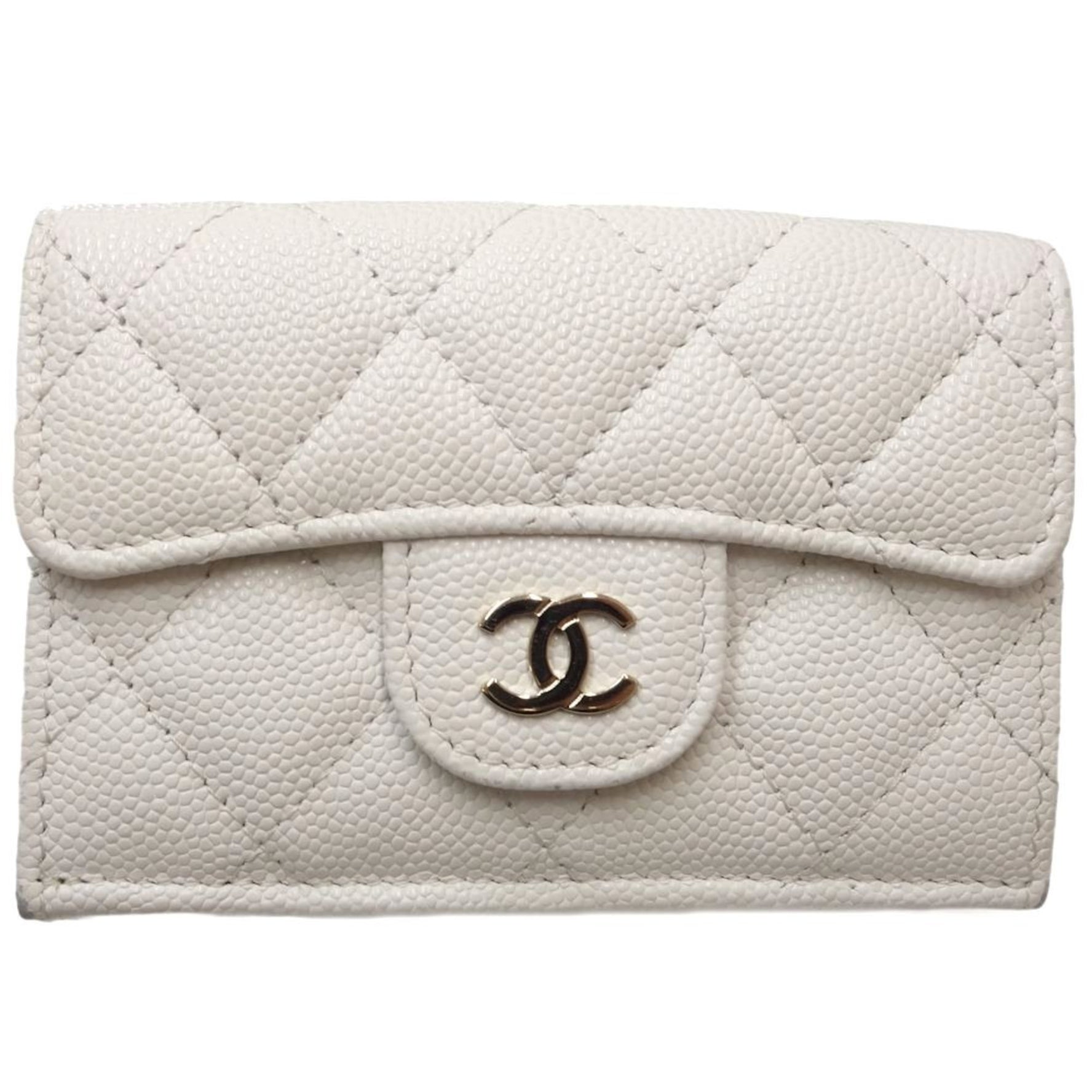CHANEL Classic Small Flap Matelasse Trifold Wallet Caviar Skin