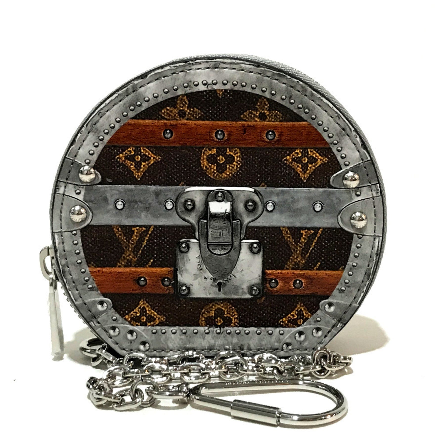 Louis Vuitton Transformed Monogram Micro Boite Chapeau Wallet/Coin Case Wallet Key Ring Canvas