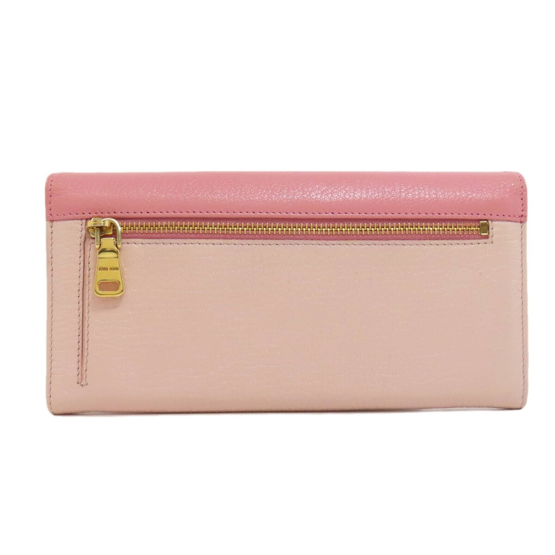 Miu Miu miu miu Ribbon Long Wallet Leather