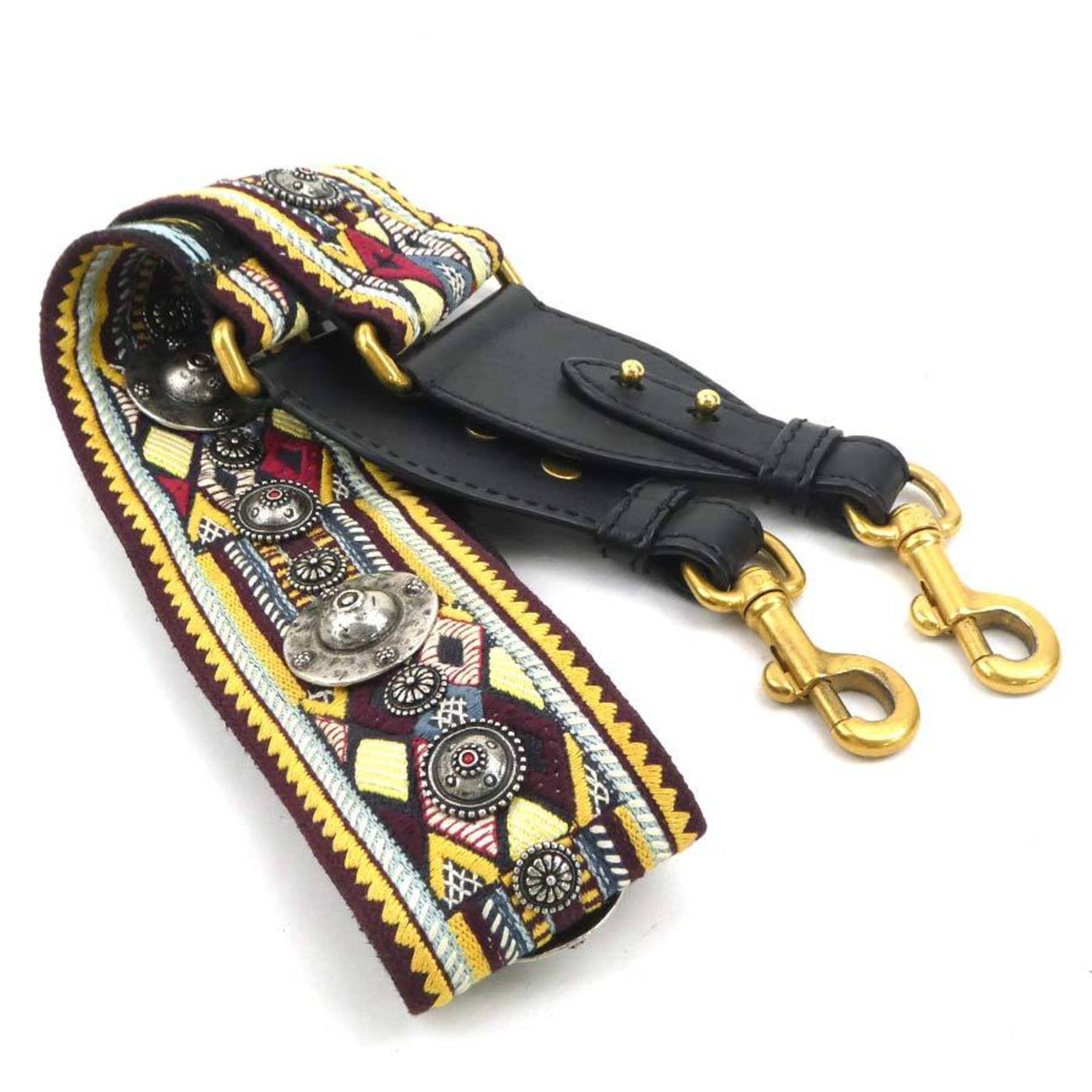 Christian Dior Shoulder Strap Canvas Leather Multicolor
